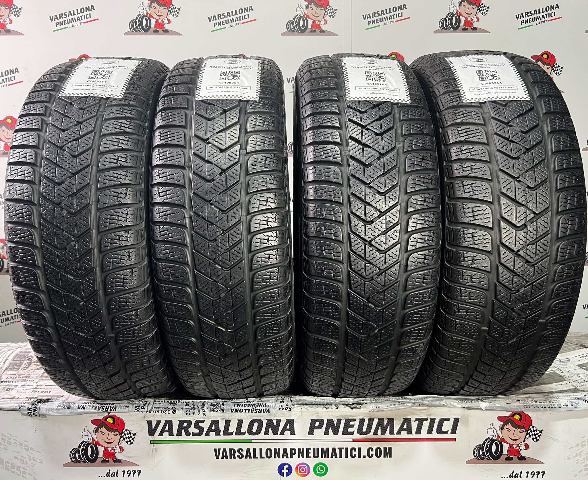 N.4 Pneumatici - 215/65R16 98H PIRELLI - Sottozero 3 Winter