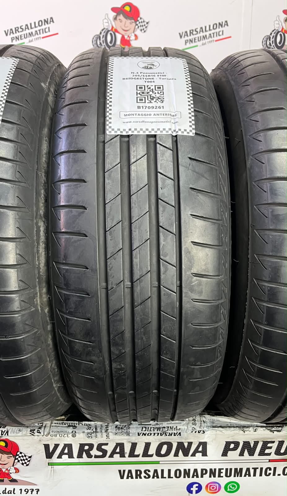 N.4 Pneumatici - 205/55R16 91W BRIDGESTONE - Turanza T005 - immagine 2
