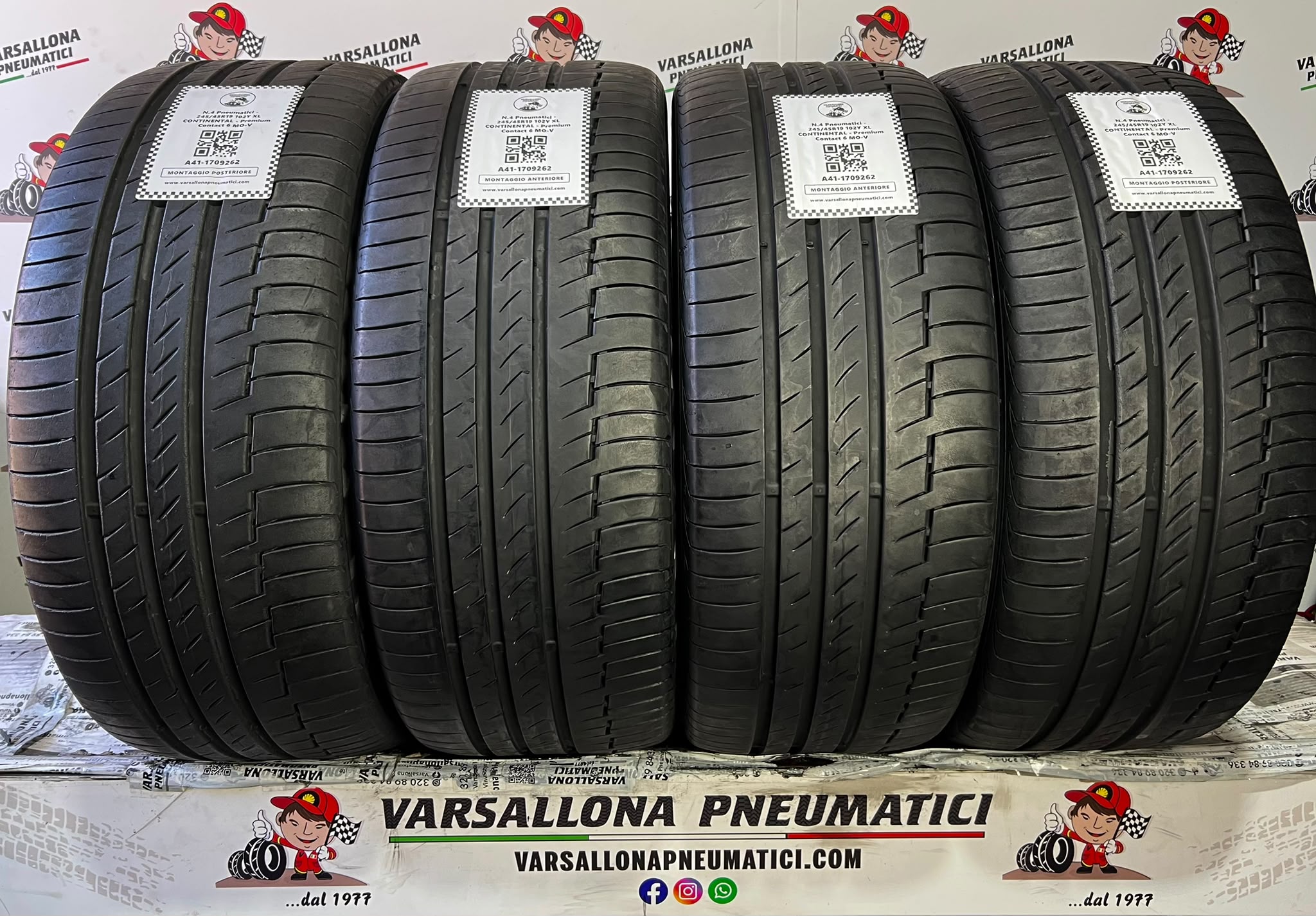 N.4 Pneumatici - 245/45R19 102Y XL CONTINENTAL - Premium Contact 6 MO