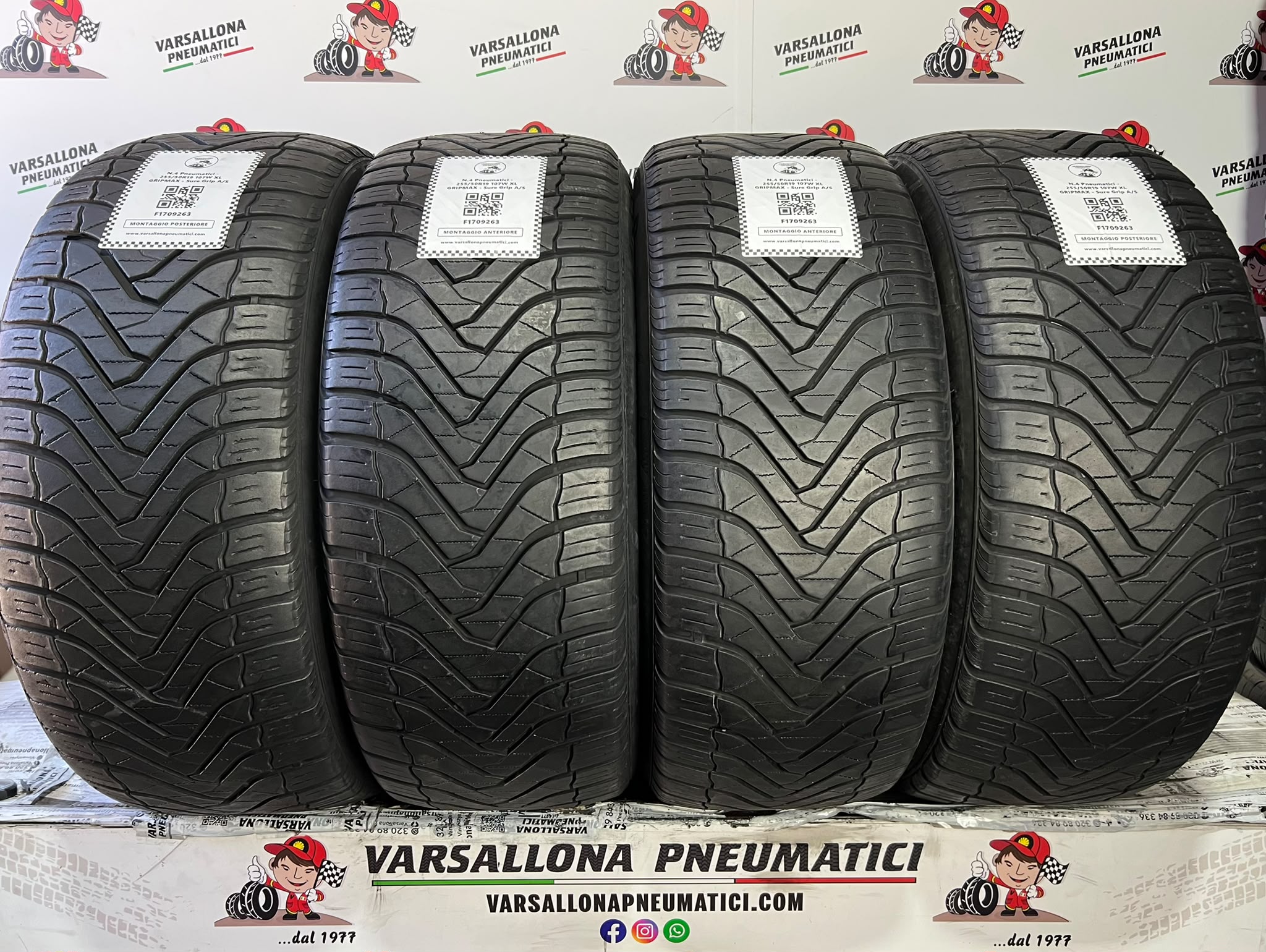 N.4 Pneumatici - 255/50R19 107W XL GRIPMAX - Sure Grip A/S