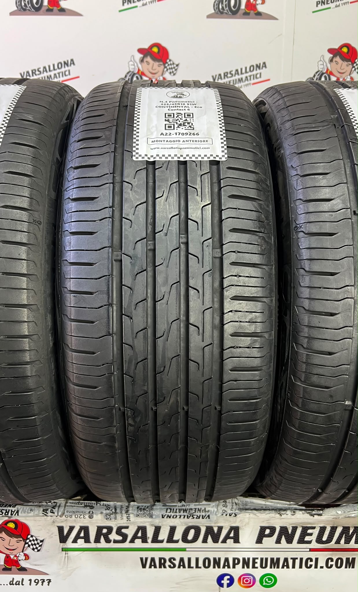 N.4 Pneumatici - 225/45R18 91W CONTINENTAL - Eco Contact 6 - immagine 2
