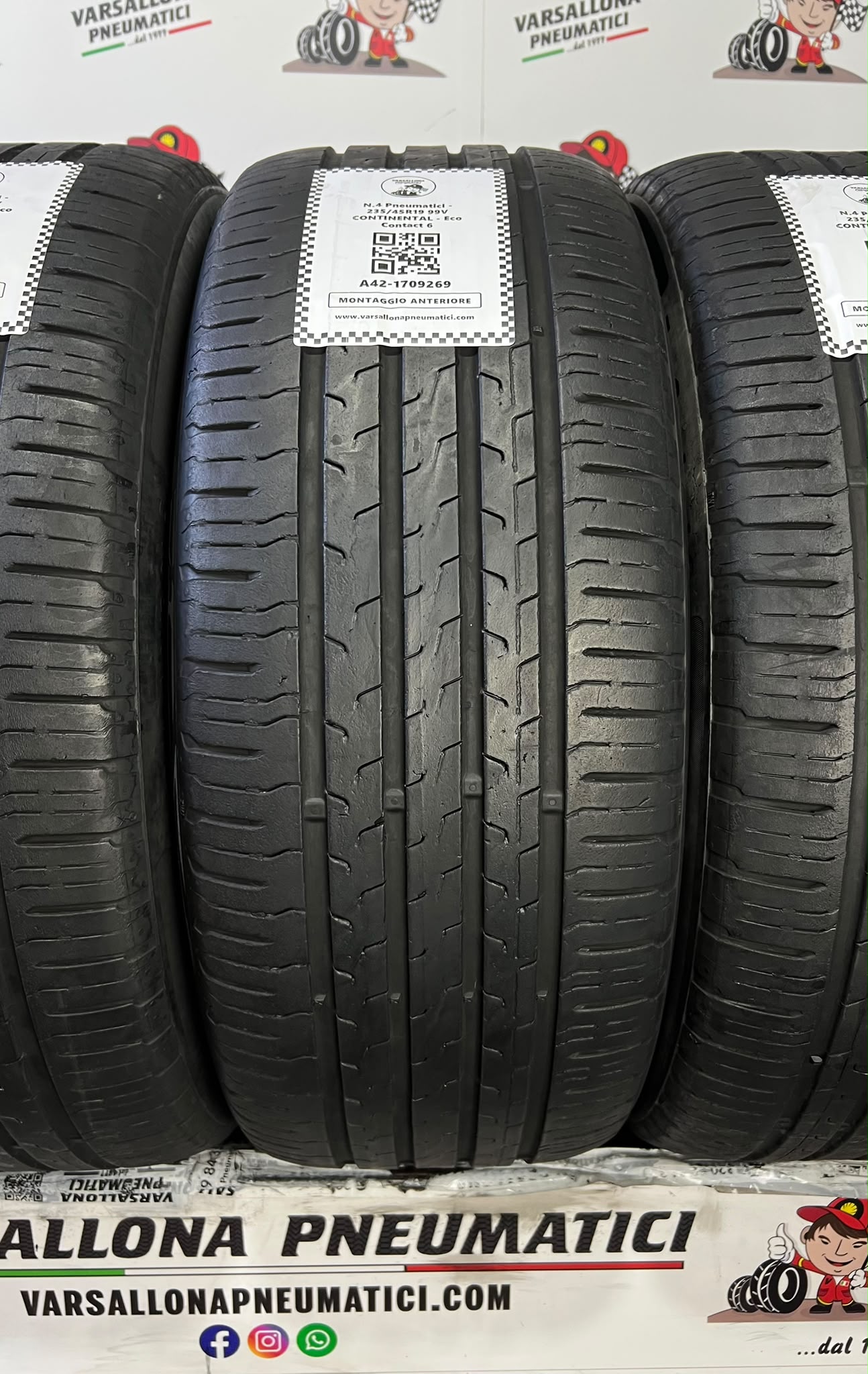 N.4 Pneumatici - 235/45R19 99V XL CONTINENTAL - Eco Contact 6 - immagine 2