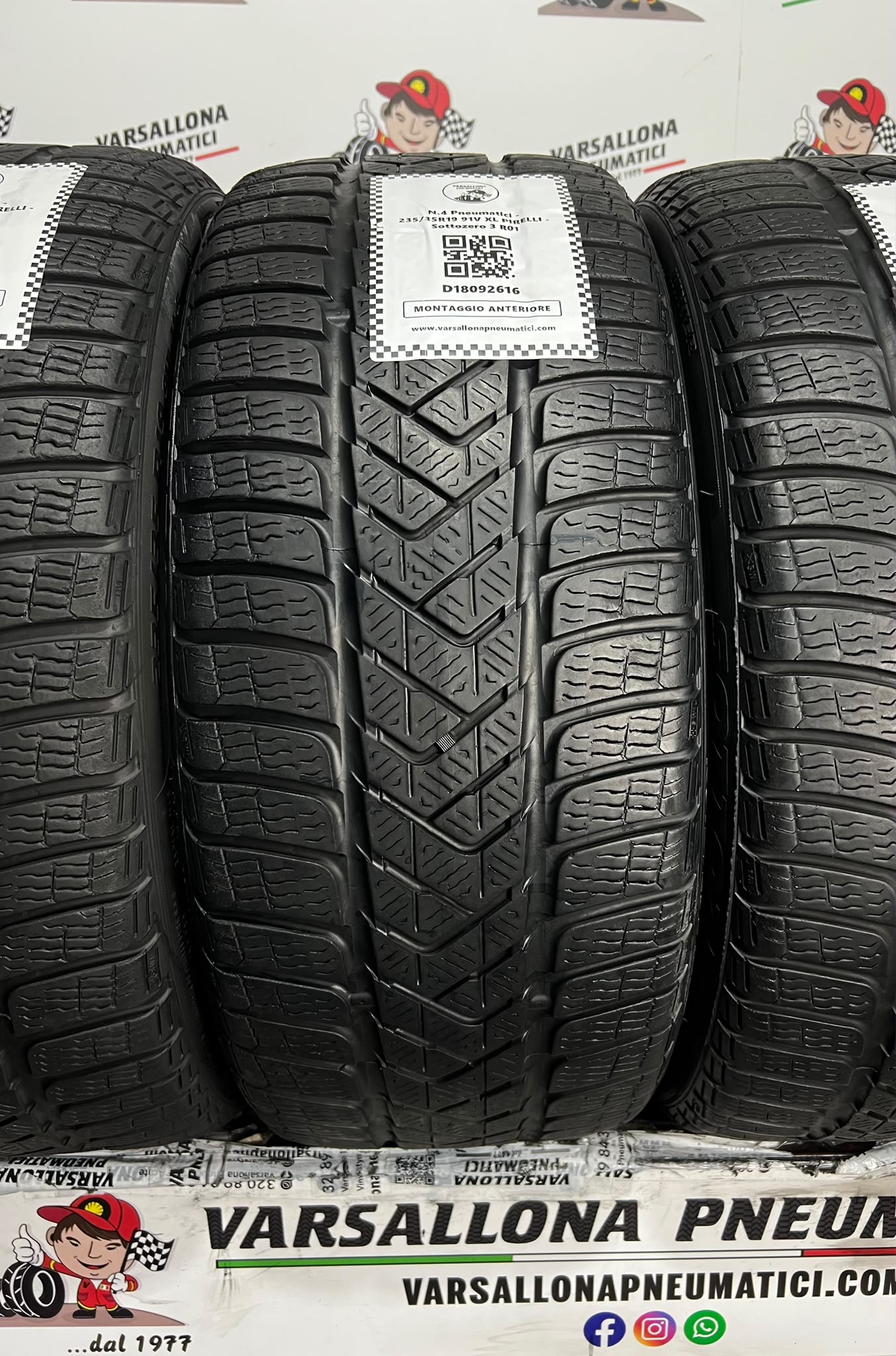 N.4 Pneumatici - 235/35R19 91V XL PIRELLI - Sottozero 3 Winter R01 - immagine 2