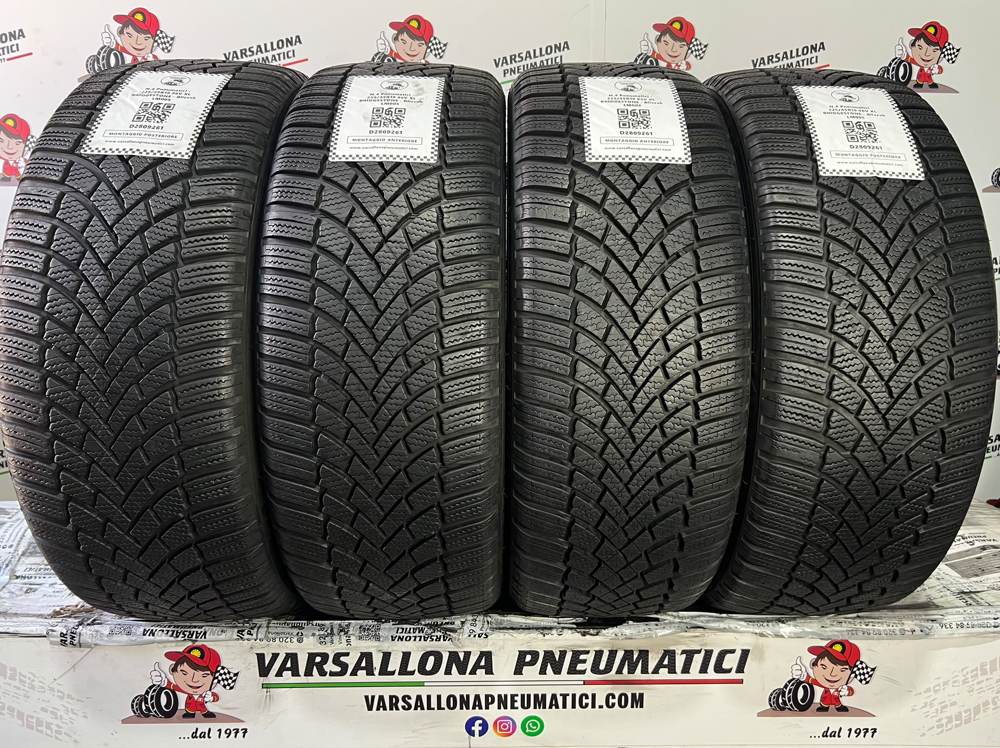 N.4 Pneumatici - 225/45R19 96V XL BRIDGESTONE - Blizzak LM005