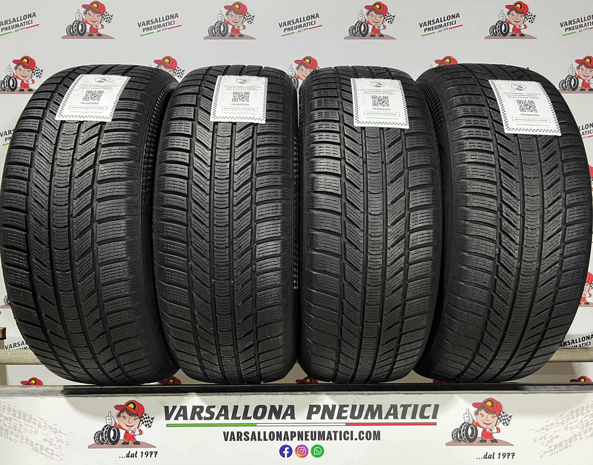 N.4 Pneumatici - 255/55R19 111V XL CONTINENTAL - Winter Contact TS870 P