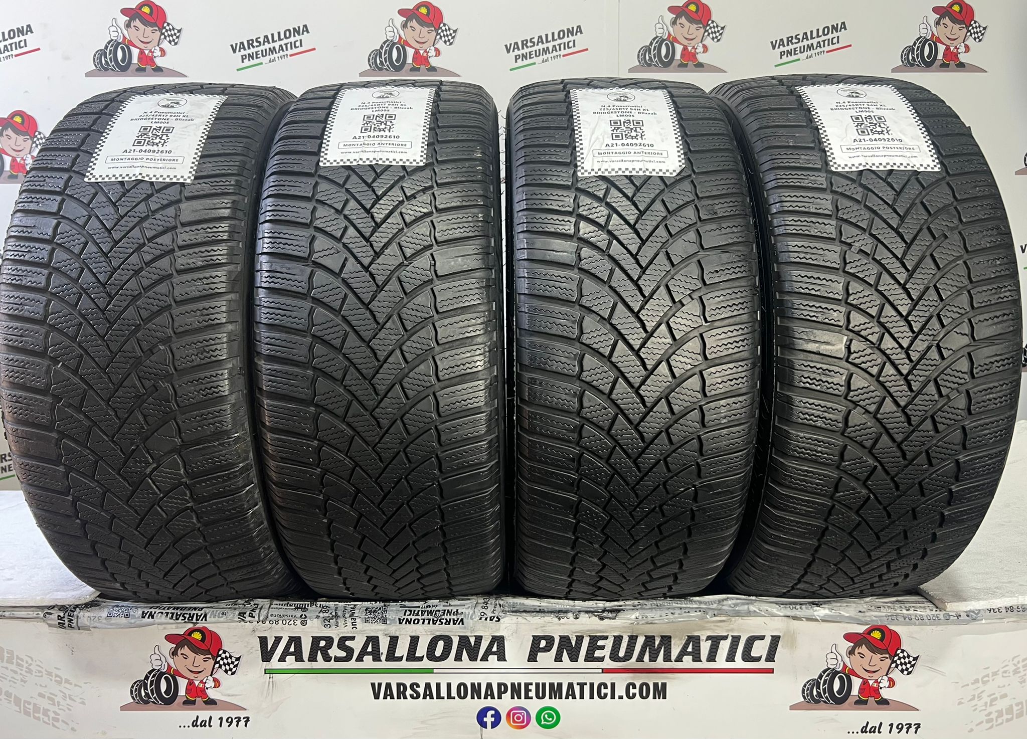 N.4 Pneumatici - 225/45R17 94H XL BRIDGESTONE - Blizzak LM005