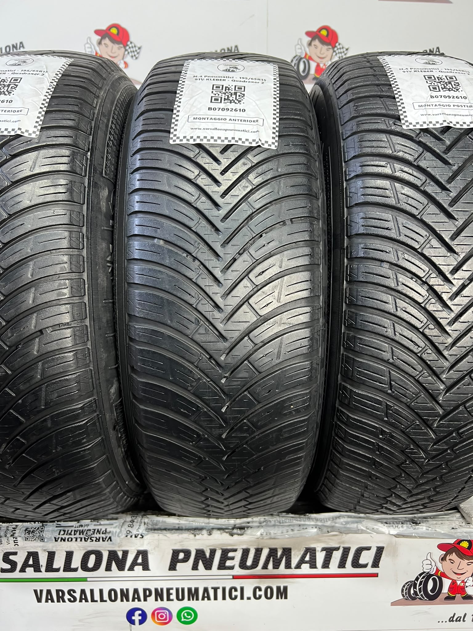 N.4 Pneumatici - 195/65R15 91V KLEBER - Quadraxer 2 - immagine 2