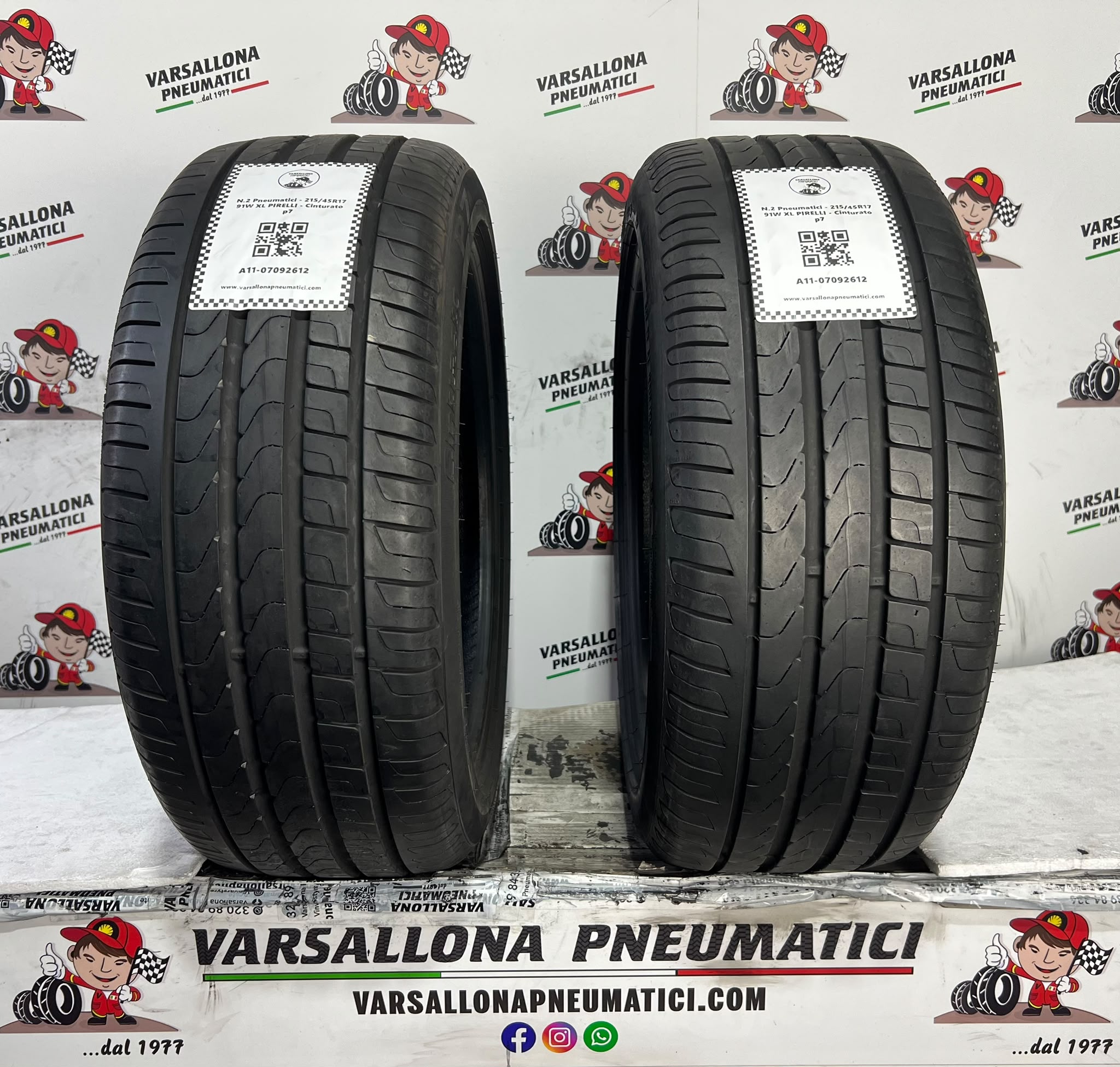 N.2 Pneumatici - 215/45R17 91W XL PIRELLI - Cinturato P7