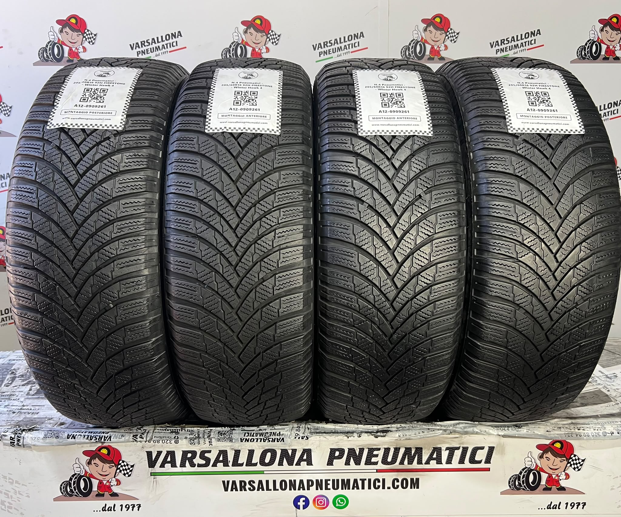N.4 Pneumatici - 205/60R16 92H FIRESTONE - Winter Hawk 4