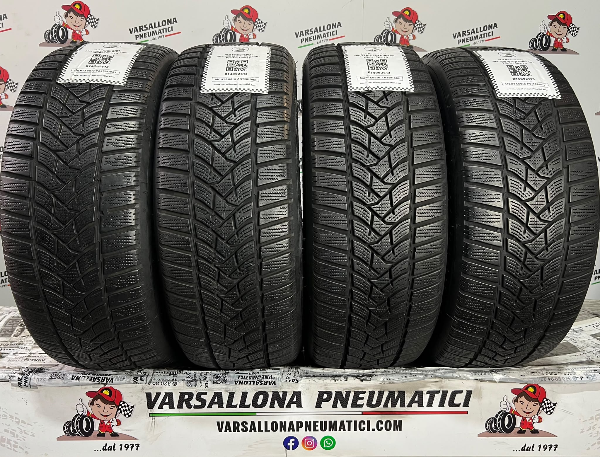 N.4 Pneumatici - 205/55R16 91H DUNLOP - Winter Sport 5