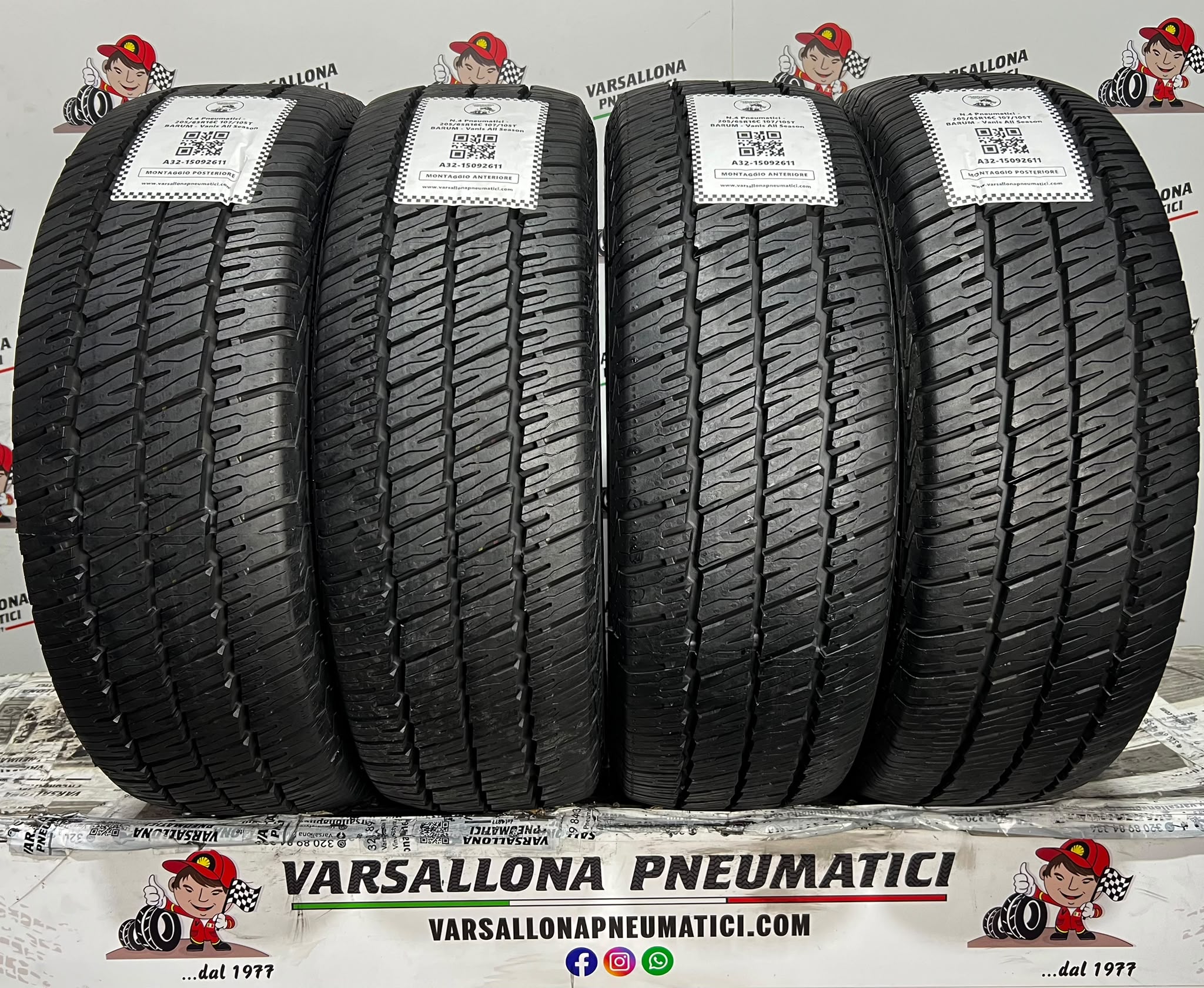 N.4 Pneumatici - 205/65R16C 107/105T BARUM - Vanis All Season