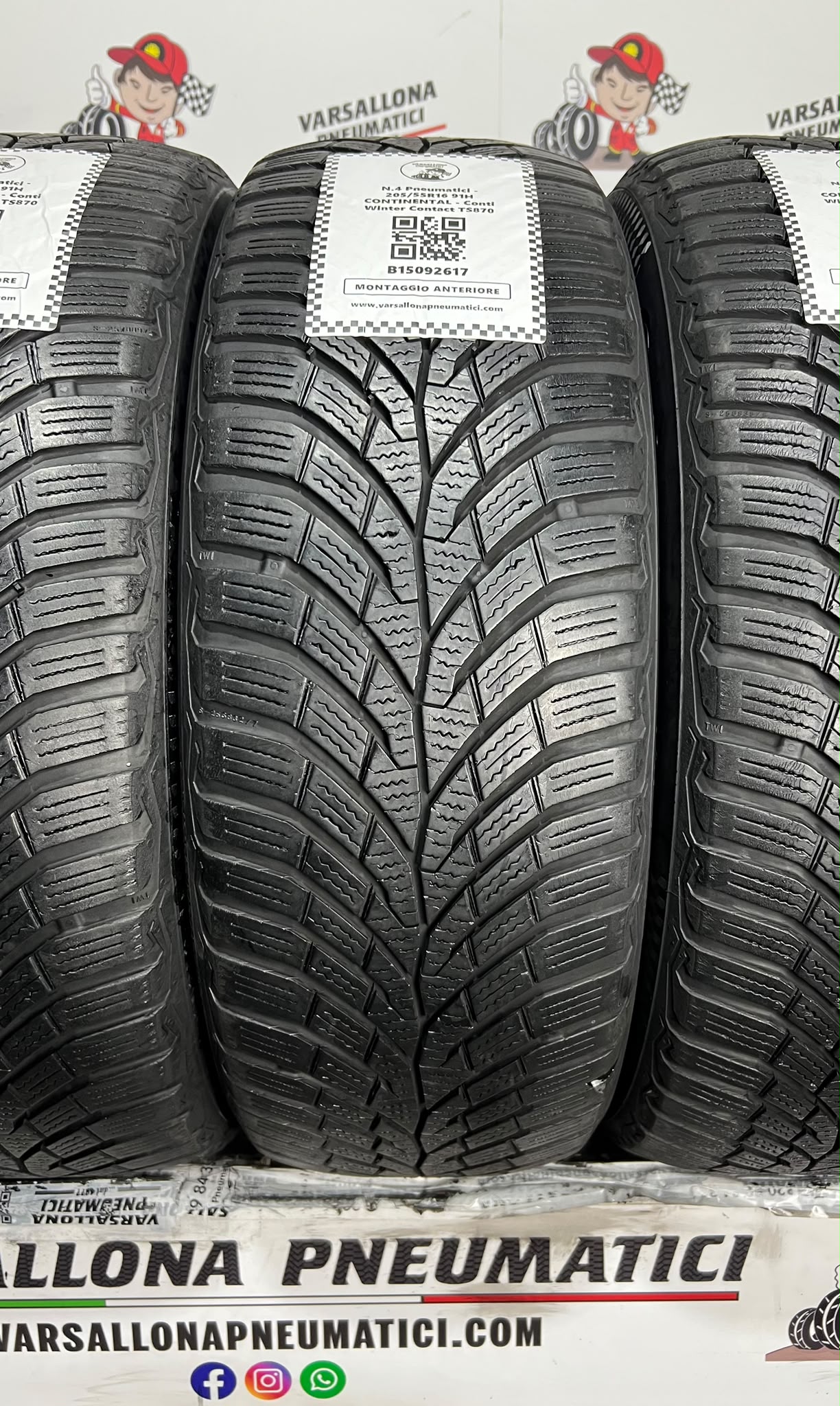 N.4 Pneumatici - 205/55R16 91H CONTINENTAL - Conti Winter Contact TS870 - immagine 2