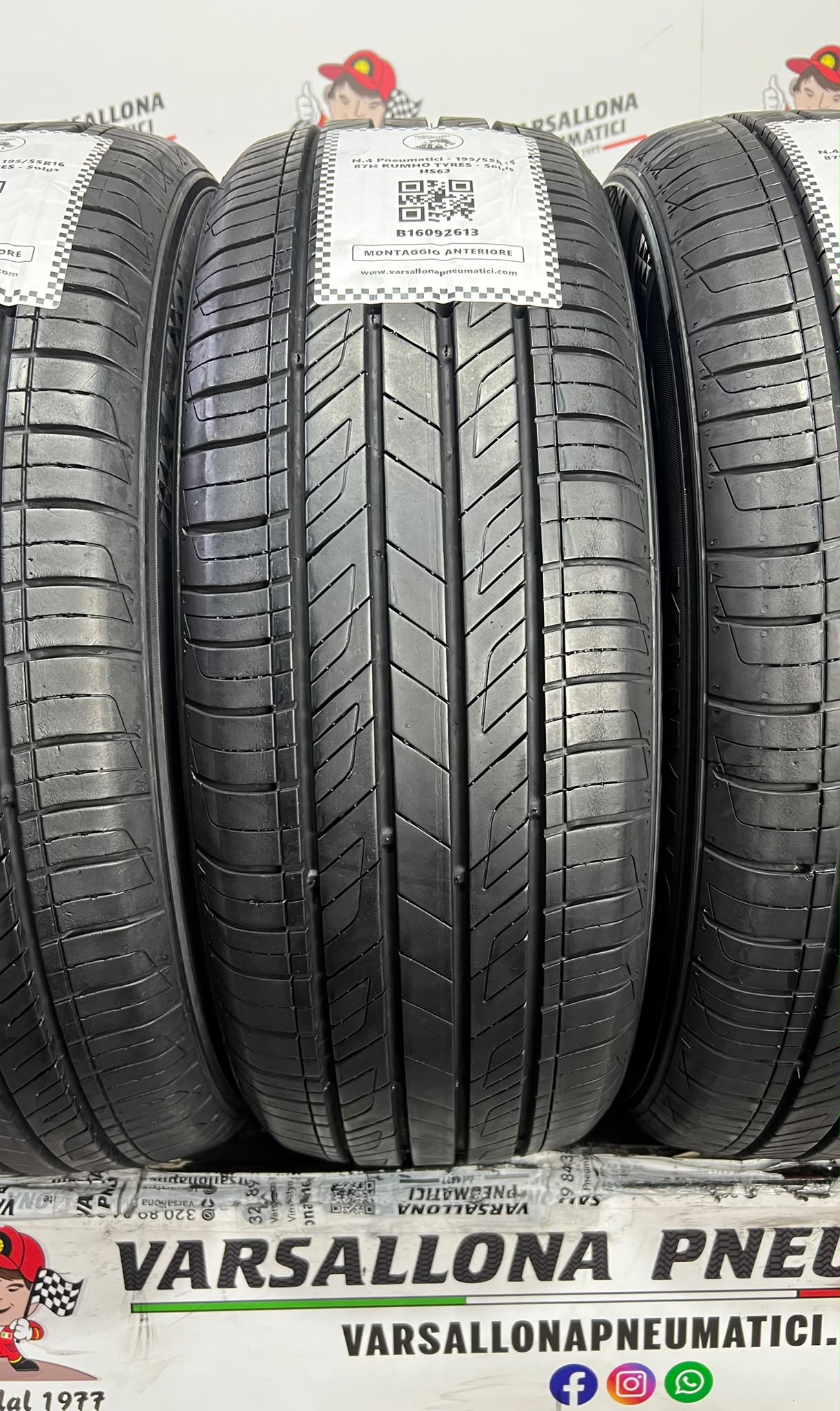 N.4 Pneumatici - 195/55R16 87H KUMHO TYRES - Solus HS63 - immagine 2
