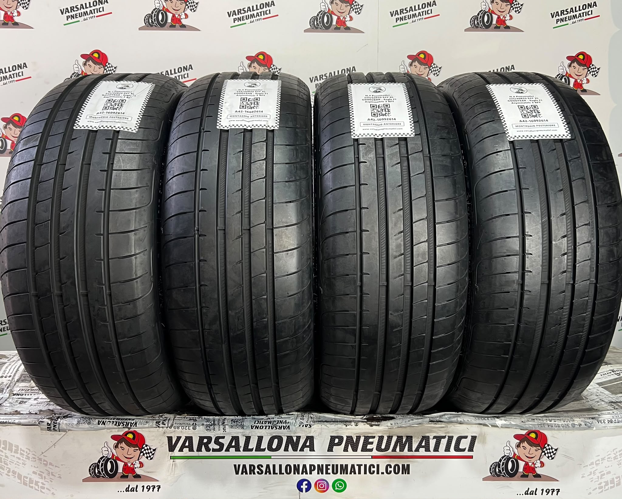 N.4 Pneumatici - 225/40R20 94Y XL GOODYEAR - Eagle F1 Asymmetric 3 RFT