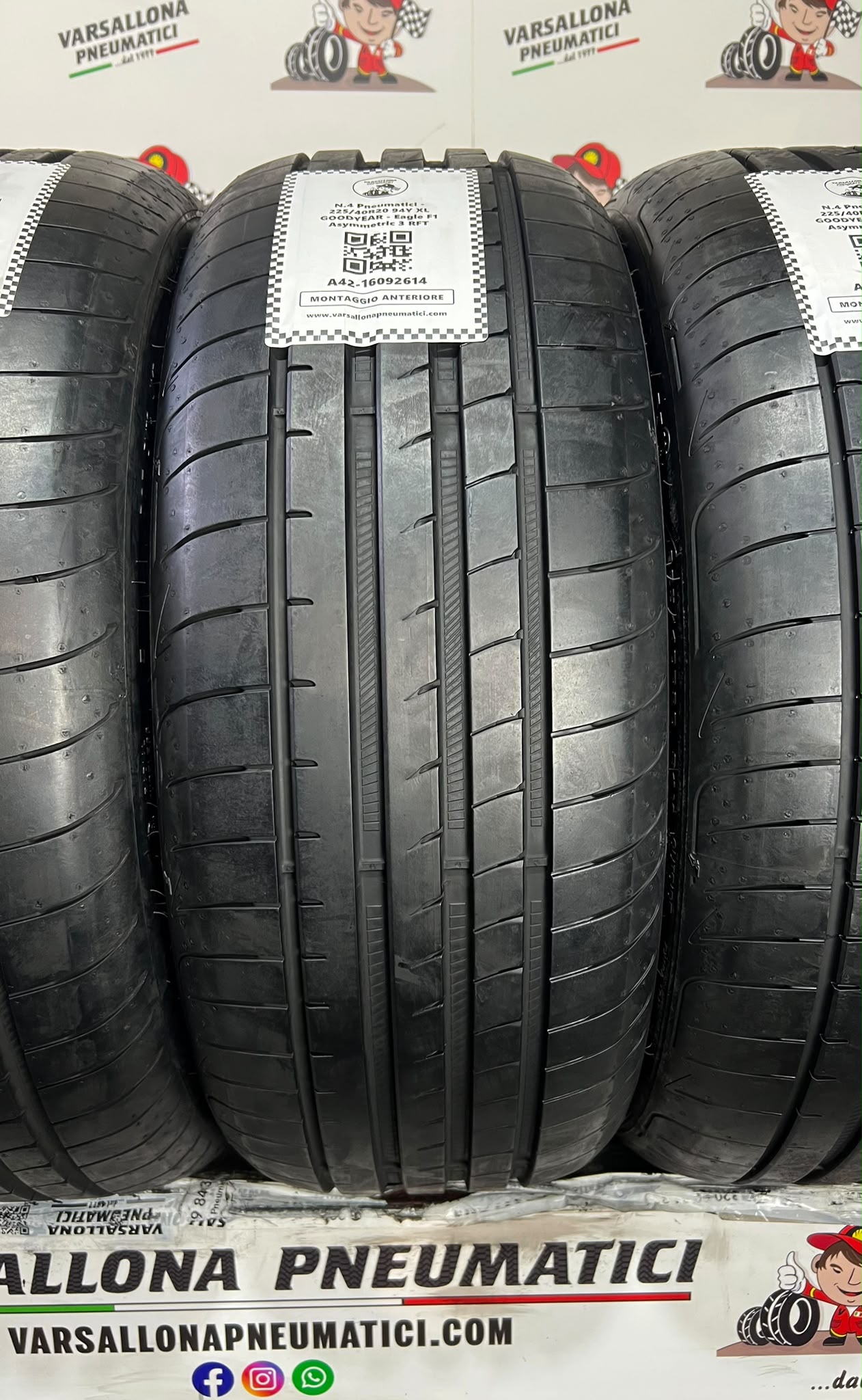 N.4 Pneumatici - 225/40R20 94Y XL GOODYEAR - Eagle F1 Asymmetric 3 RFT - immagine 2