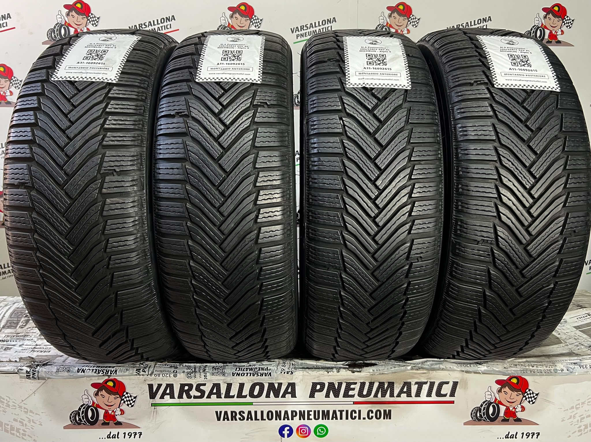 N.4 Pneumatici - 205/55R17 95V XL MICHELIN - Alpin 6