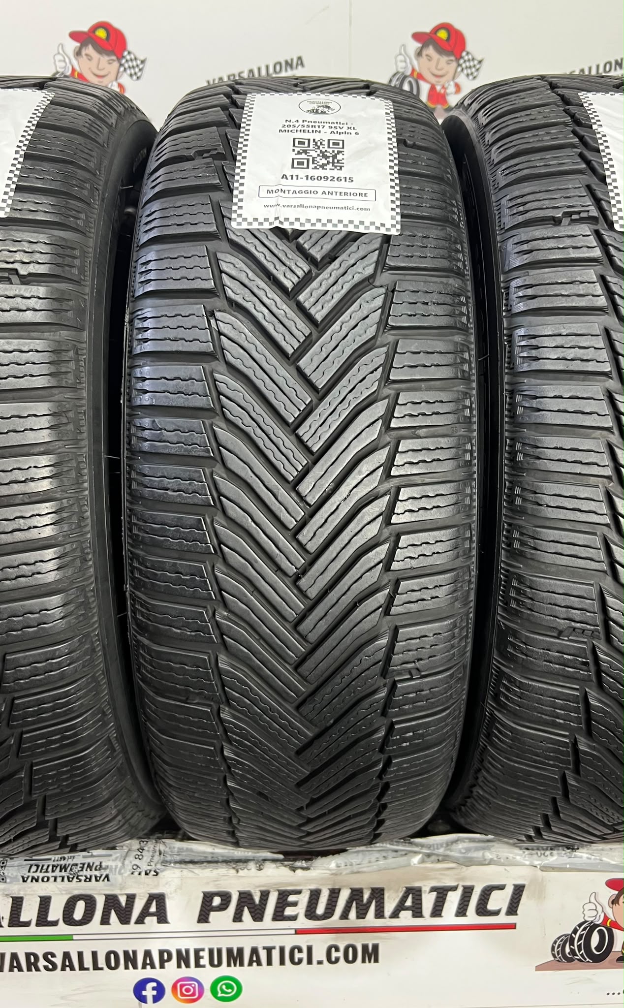 N.4 Pneumatici - 205/55R17 95V XL MICHELIN - Alpin 6 - immagine 2