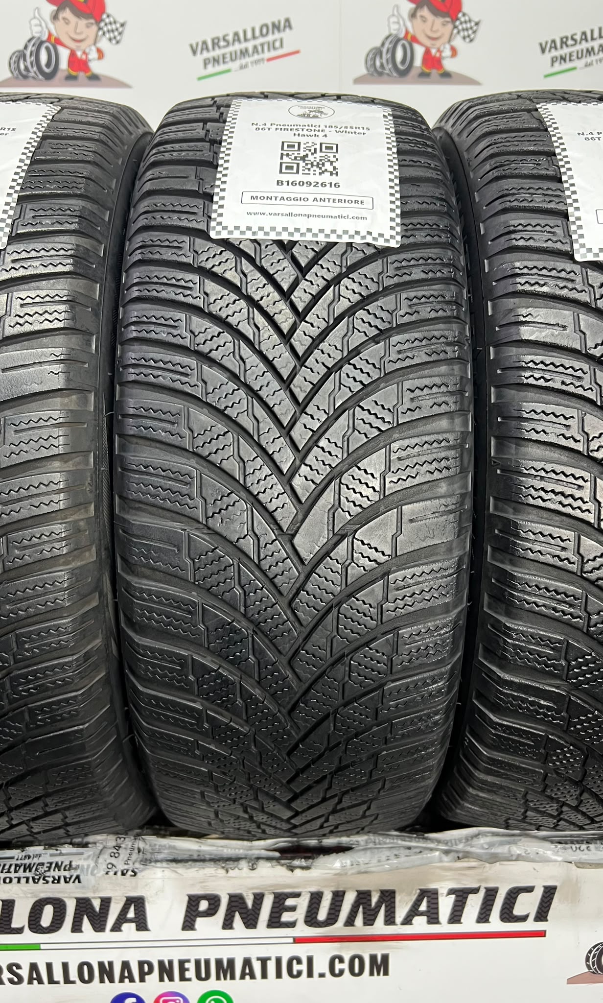 N.4 Pneumatici 185/55R15 86T XL FIRESTONE - Winter Hawk 4 - immagine 2