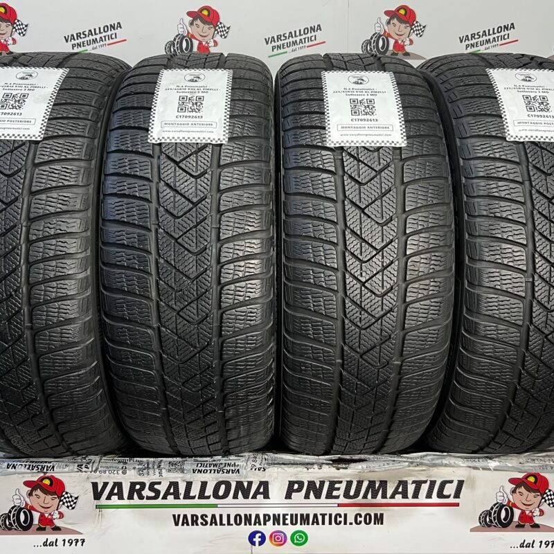 N.4 Pneumatici - 225/45R18 91H XL PIRELLI - Sottozero 3 Winter MO