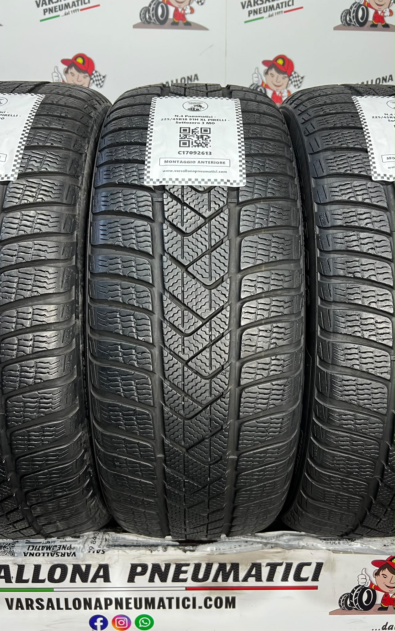 N.4 Pneumatici - 225/45R18 91H XL PIRELLI - Sottozero 3 Winter MO - immagine 2