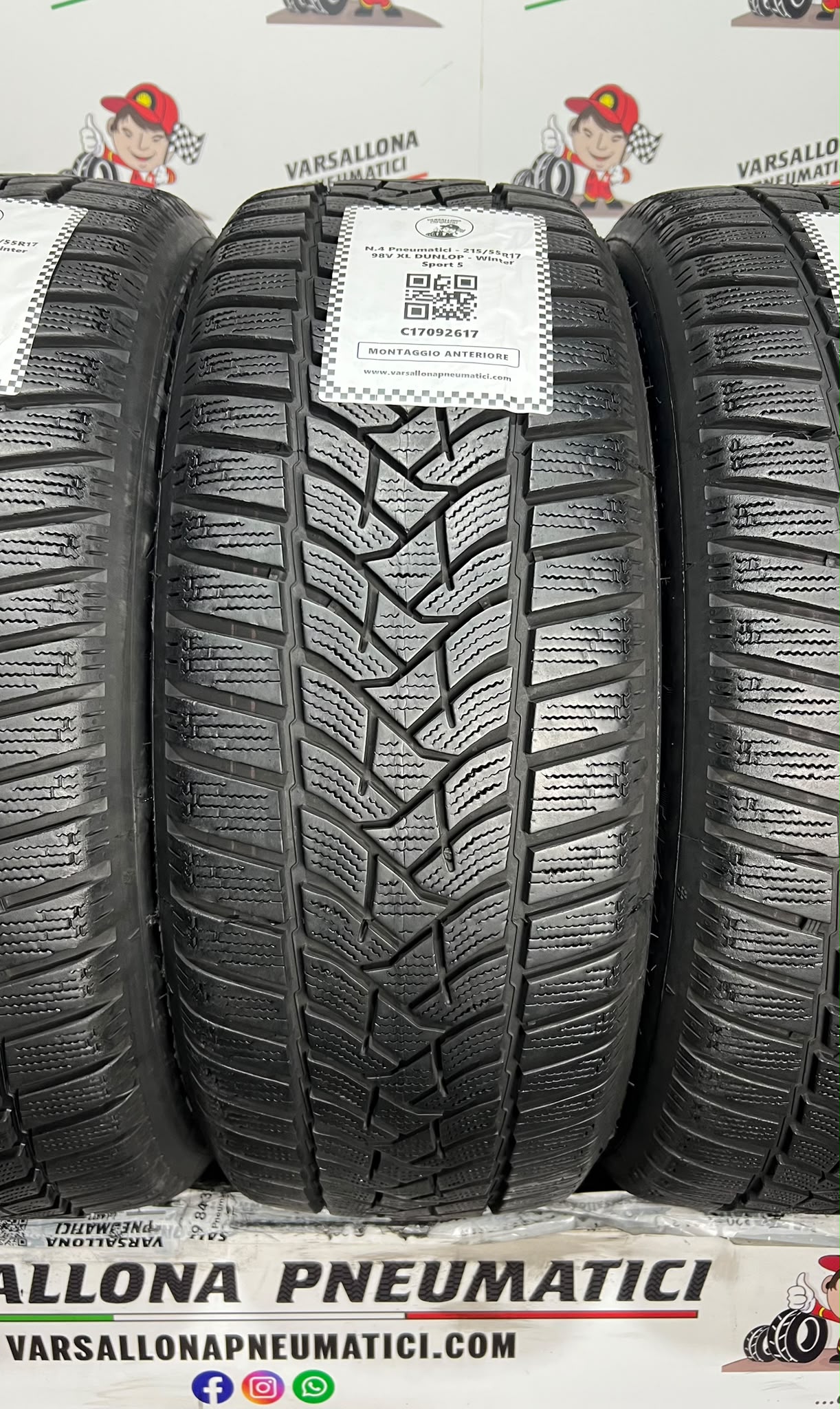 N.4 Pneumatici - 215/55R17 98V XL DUNLOP - Winter Sport 5 - immagine 2