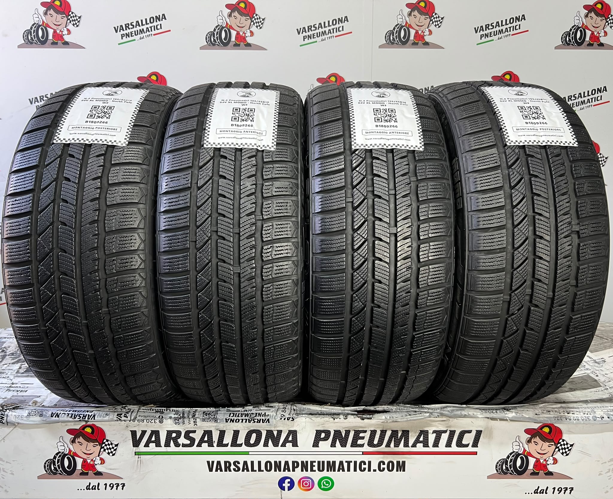 N.4 Pneumatici 195/45R16 84V XL MOMO - North Pole W2