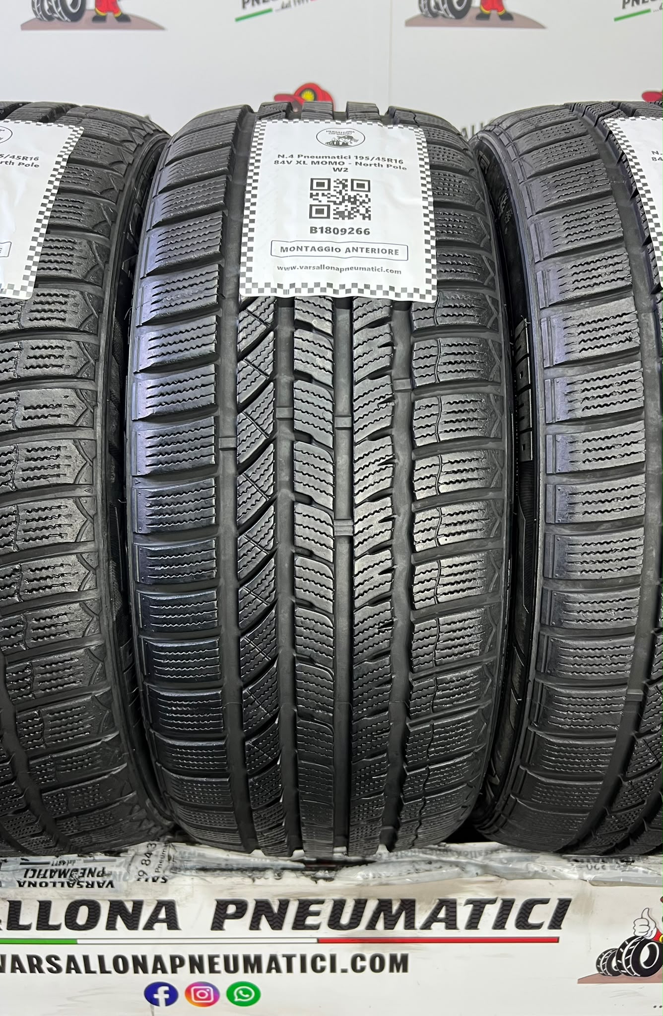 N.4 Pneumatici 195/45R16 84V XL MOMO - North Pole W2 - immagine 2