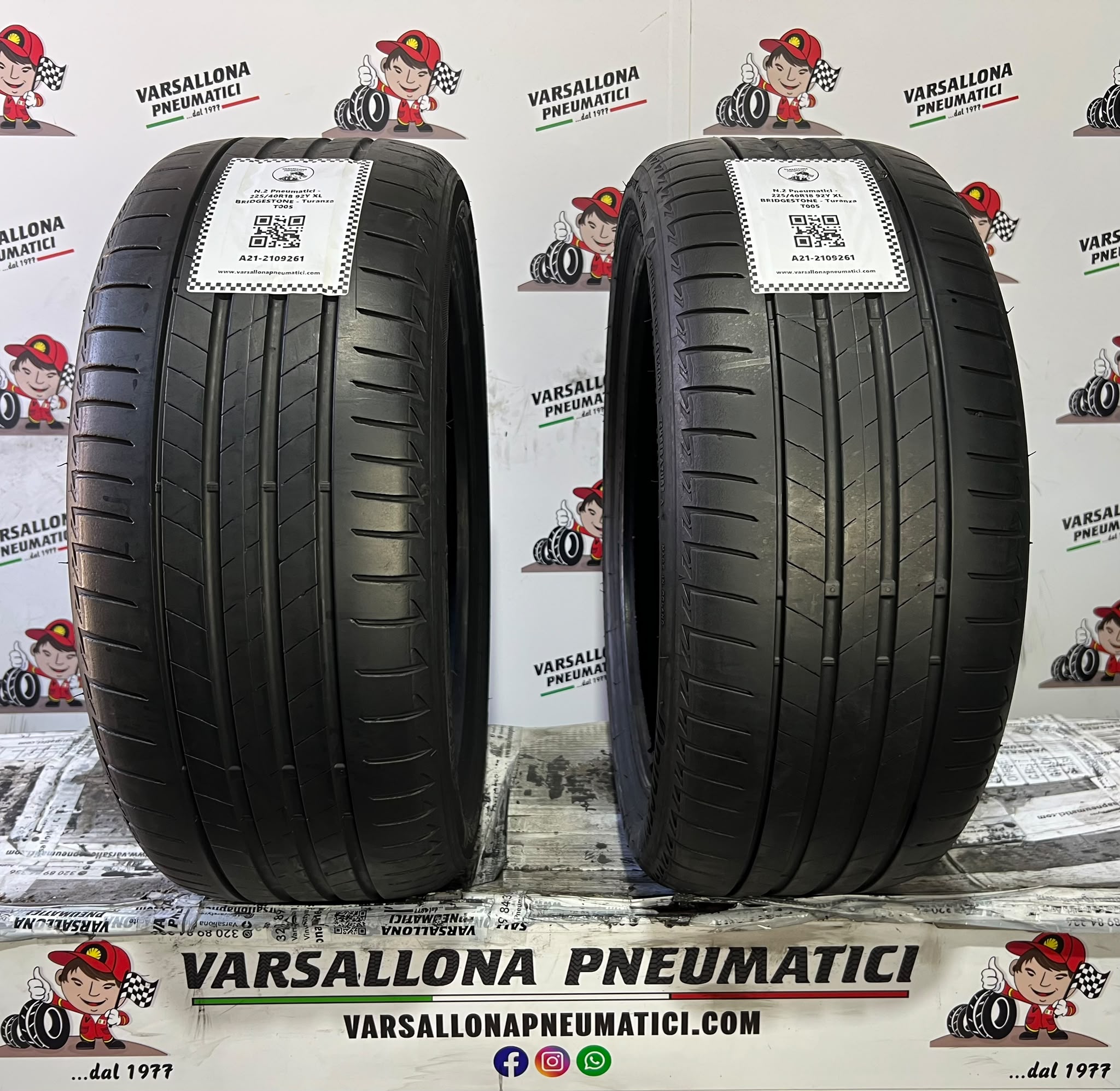 N.2 Pneumatici - 225/40R18 92Y XL BRIDGESTONE - Turanza T005
