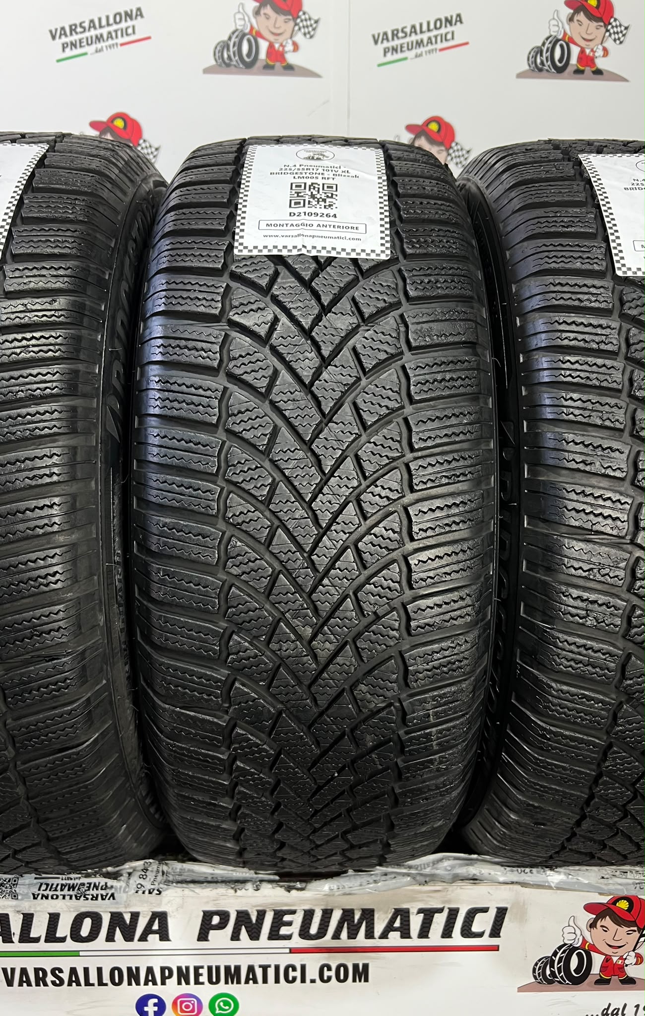 N.4 Pneumatici - 225/55R17 101V XL BRIDGESTONE - Blizzak LM005 RFT - immagine 2