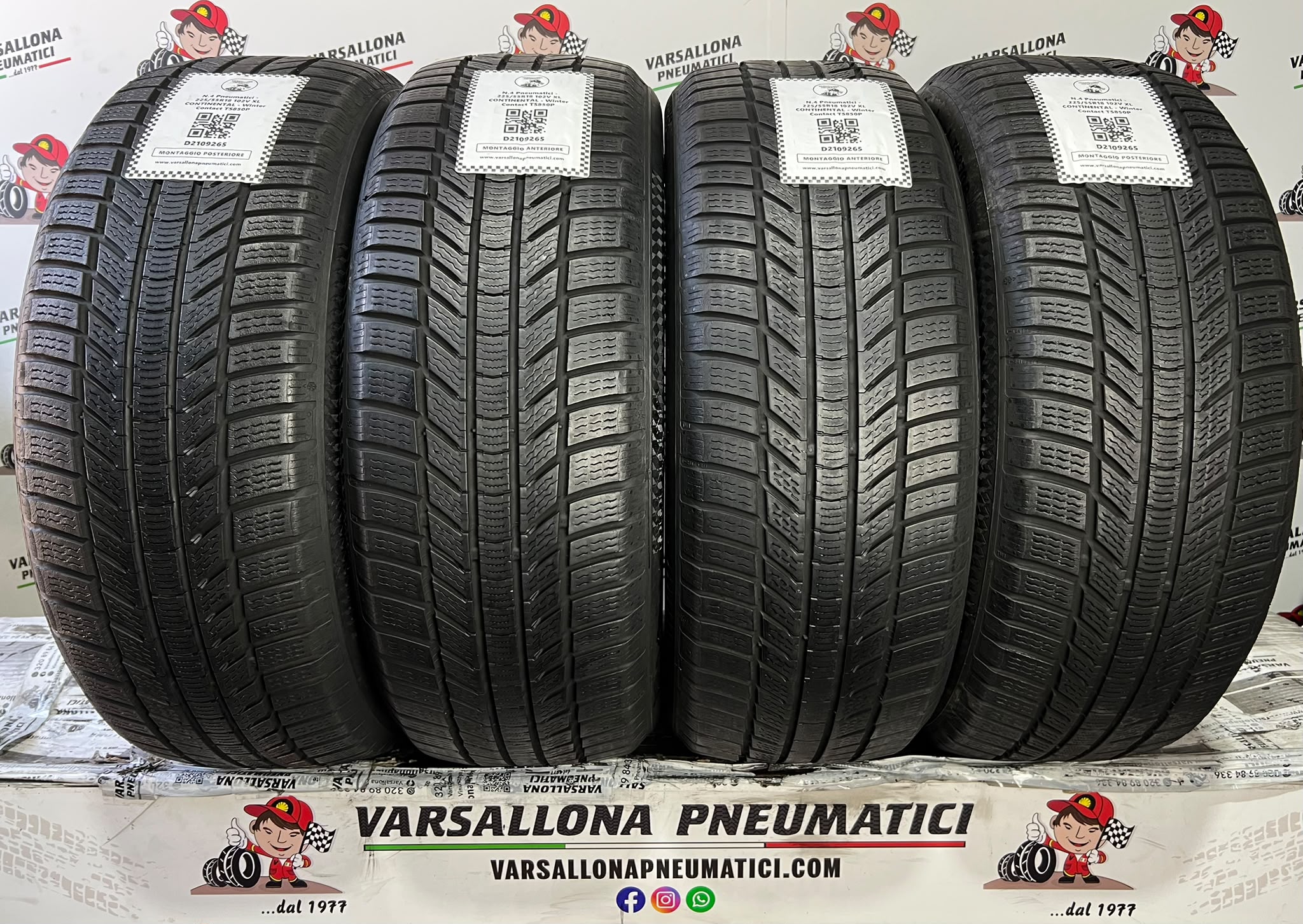 N.4 Pneumatici - 225/55R18 102V XL CONTINENTAL - Winter Contact TS850P
