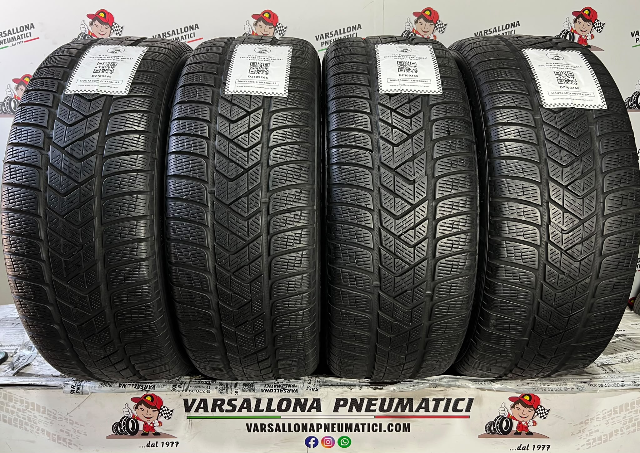 N.4 Pneumatici - 235/55R18 104H XL PIRELLI - Scorpion Winter Seal Inside