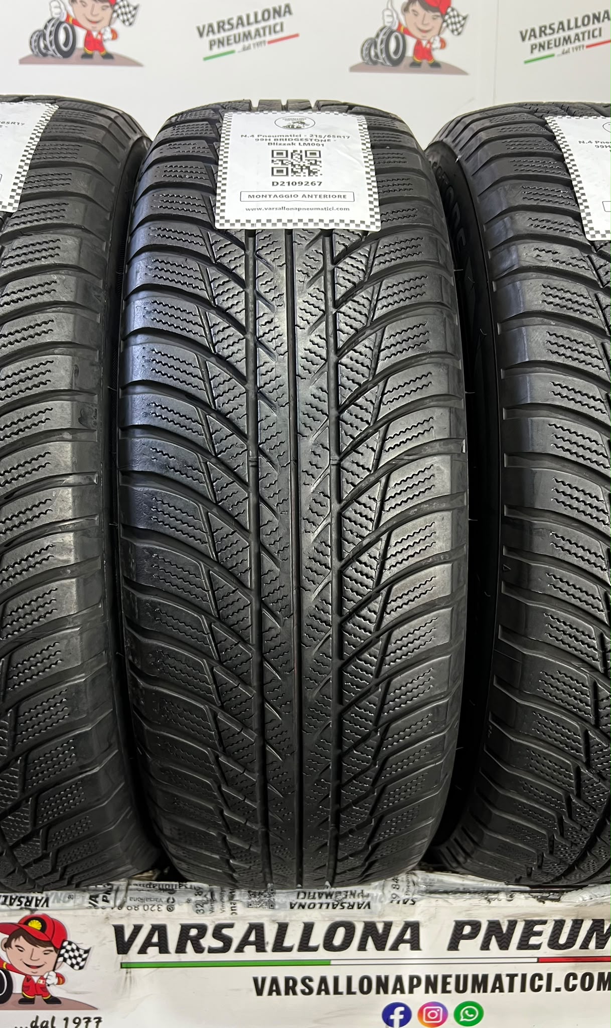 N.4 Pneumatici - 215/65R17 99H BRIDGESTONE - Blizzak LM001 B Seal - immagine 2