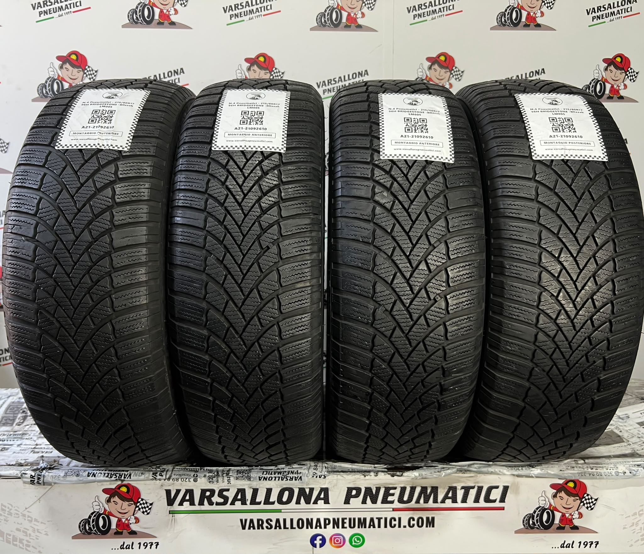 N.4 Pneumatici - 215/60R17 96H BRIDGESTONE - Blizzak LM005