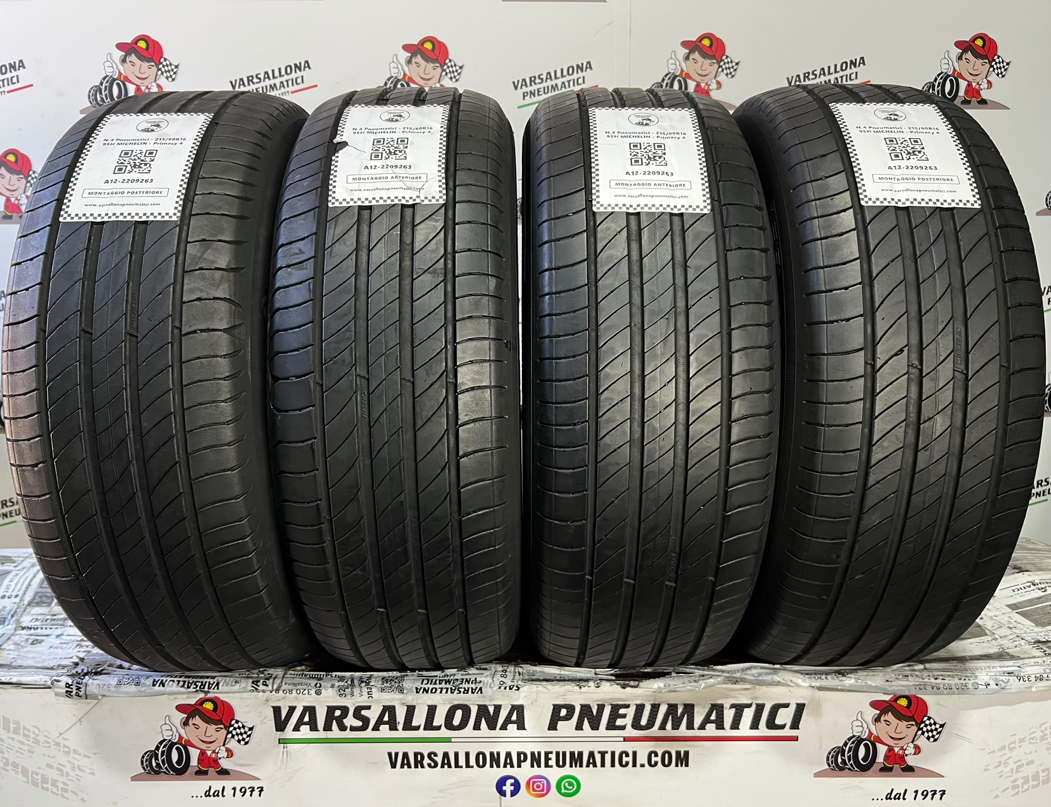 N.4 Pneumatici - 215/60R16 95H MICHELIN - Primacy 4