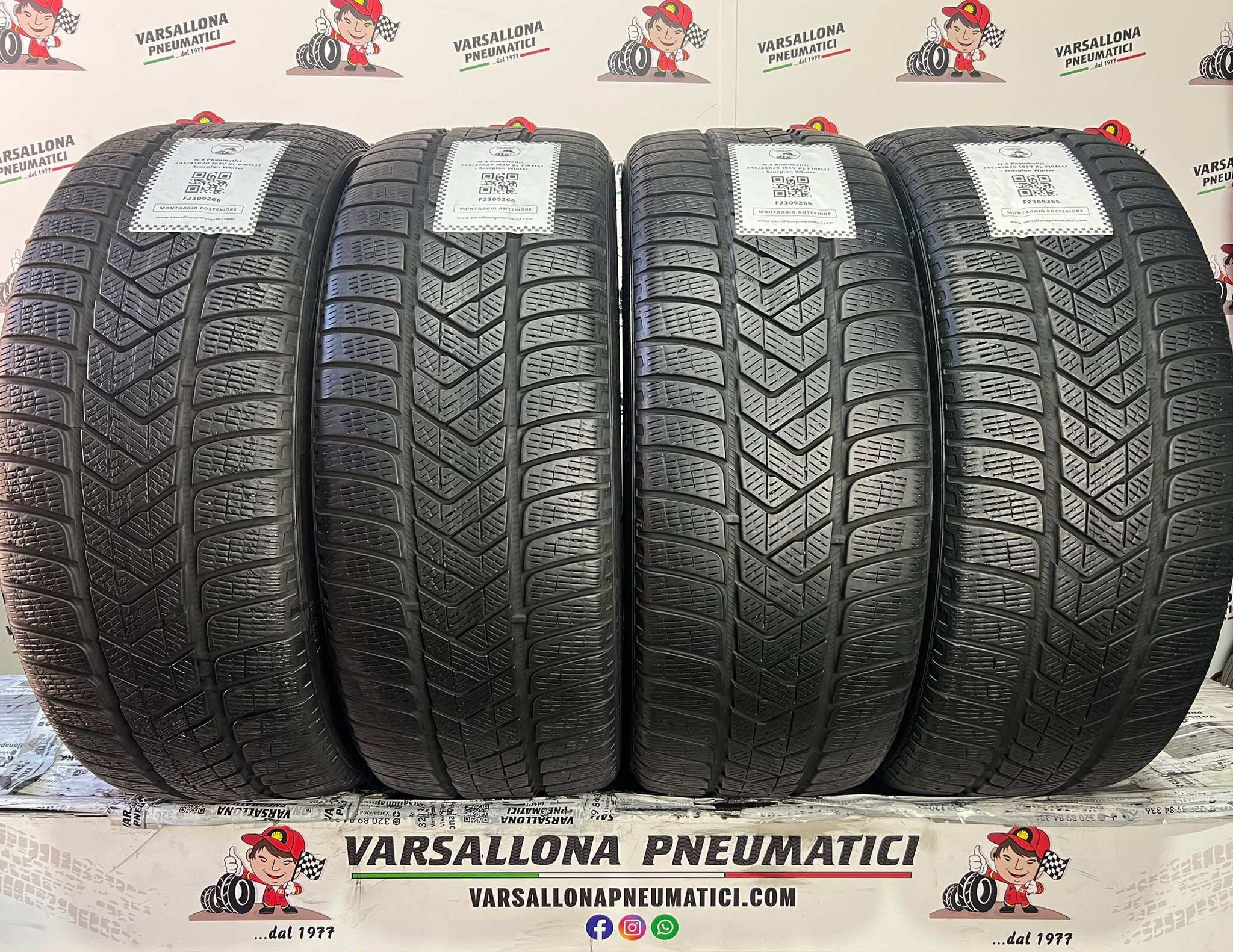 N.4 Pneumatici - 245/45R20 103V XL PIRELLI - Scorpion Winter