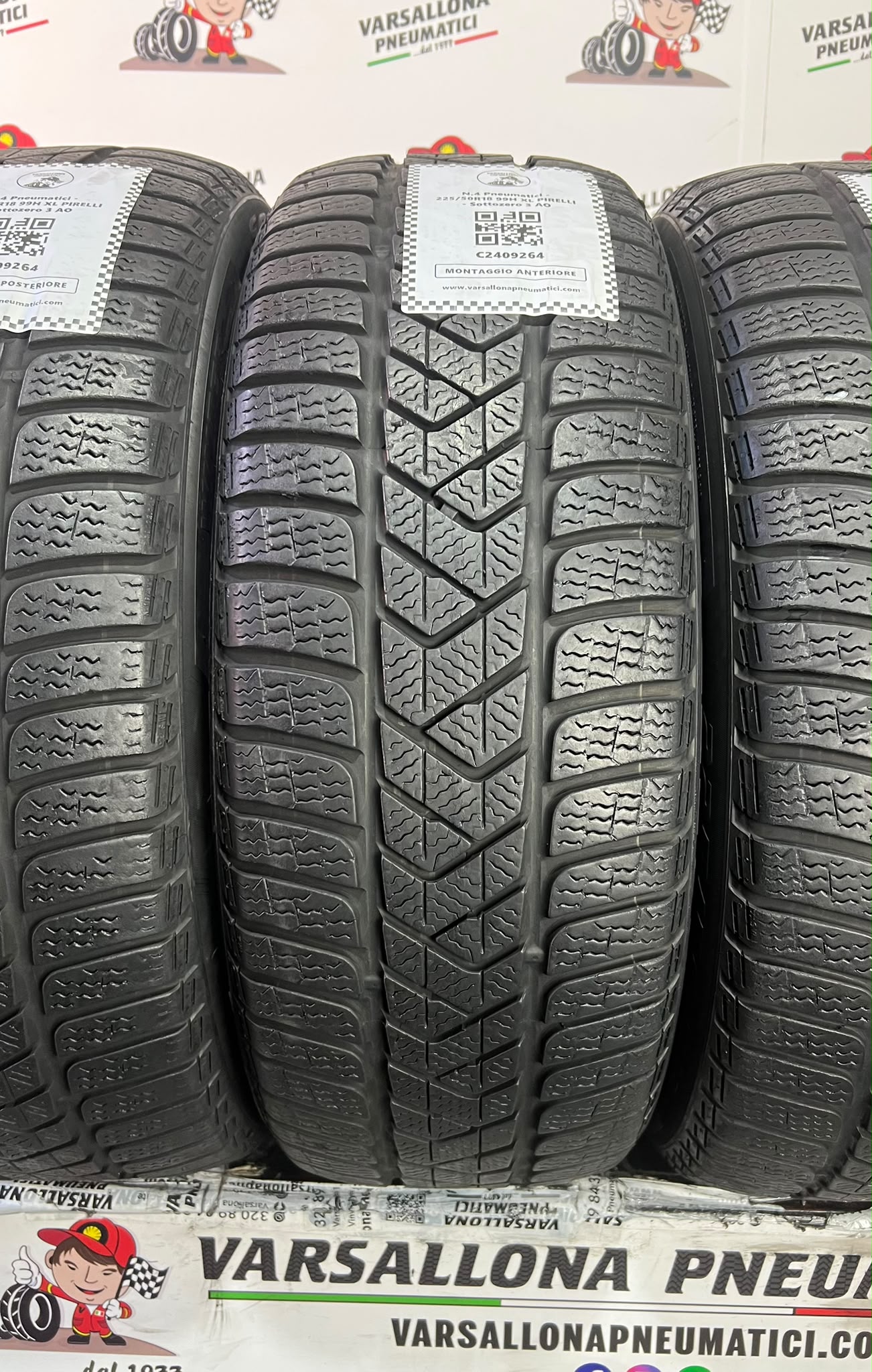 N.4 Pneumatici - 225/50R18 99H XL PIRELLI - Sottozero 3 Winter AO - immagine 2