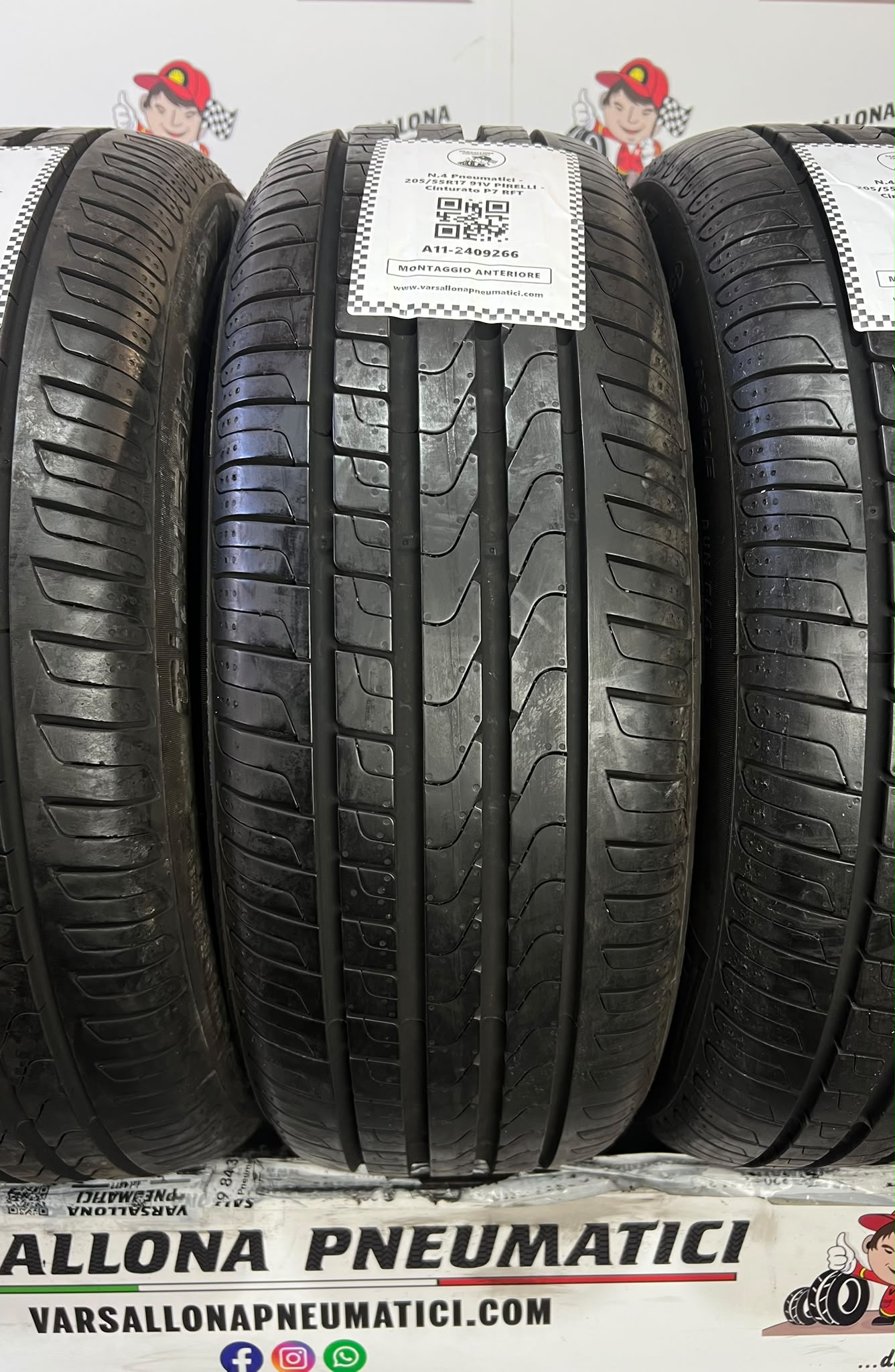 N.4 Pneumatici - 205/55R17 91V PIRELLI - Cinturato P7 RFT - immagine 2