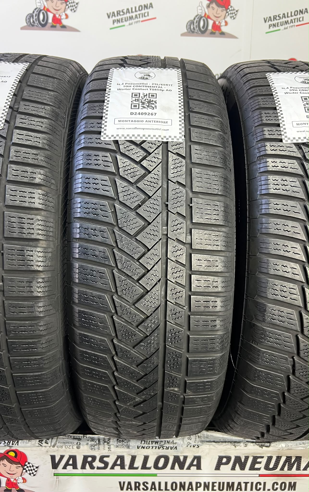 N.4 Pneumatici - 215/65R17 99H CONTINENTAL - Winter Contact TS850p AO - immagine 2