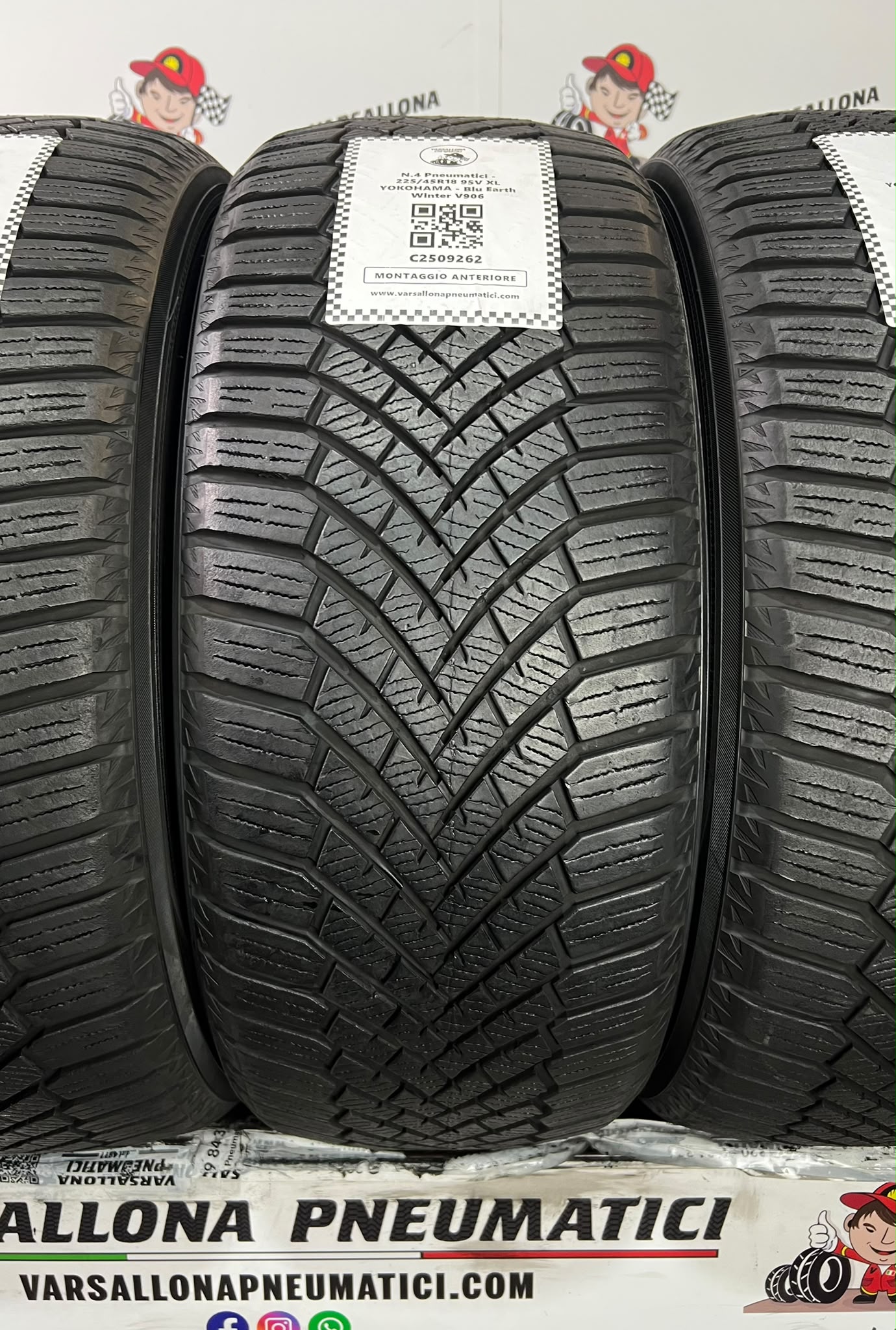 N.4 Pneumatici - 225/45R18 95V XL YOKOHAMA - Blu Earth Winter V906 - immagine 2
