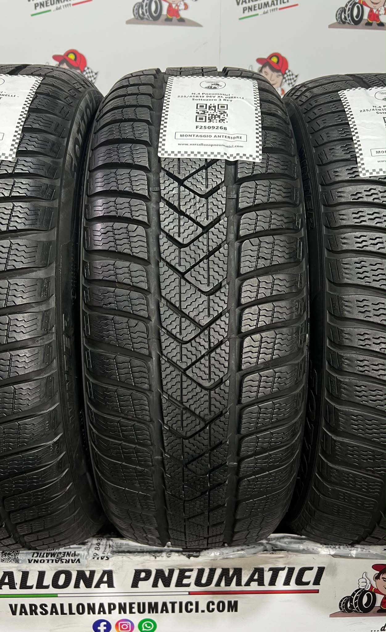 N.4 Pneumatici - 225/45R19 96V XL PIRELLI - Sottozero 3 Winter RFT - immagine 2