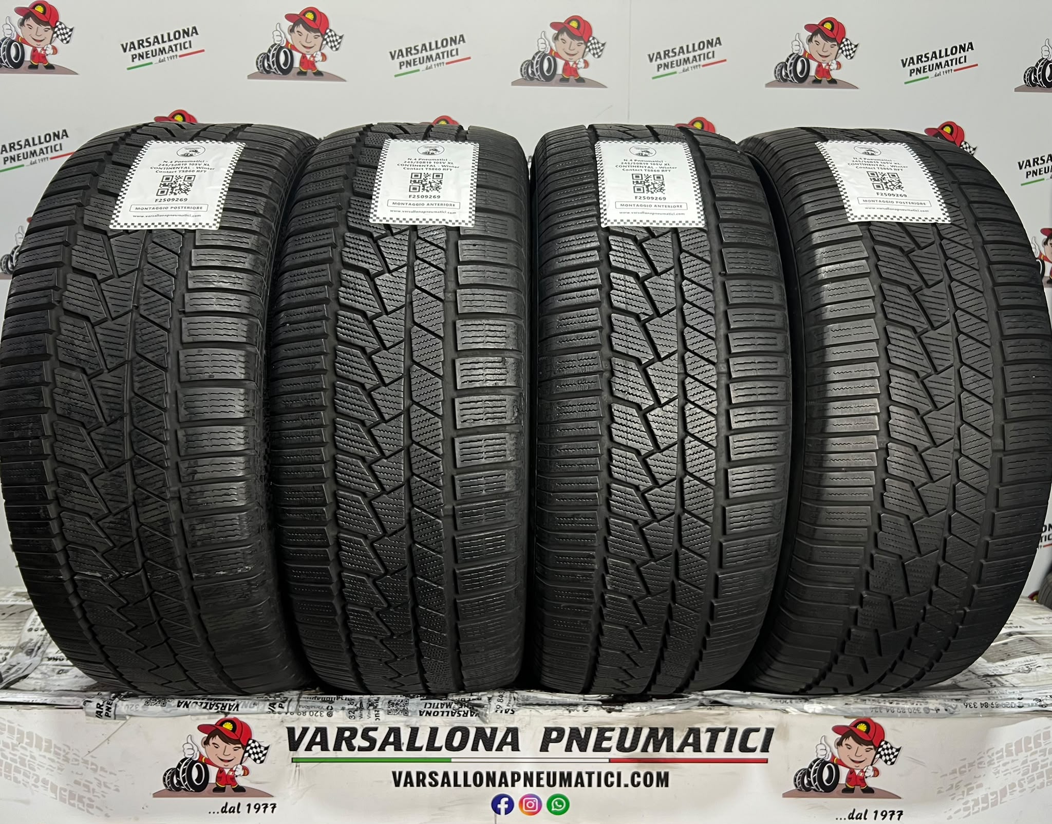 N.4 Pneumatici - 245/50R19 105V XL CONTINENTAL - Winter Contact TS860 RFT