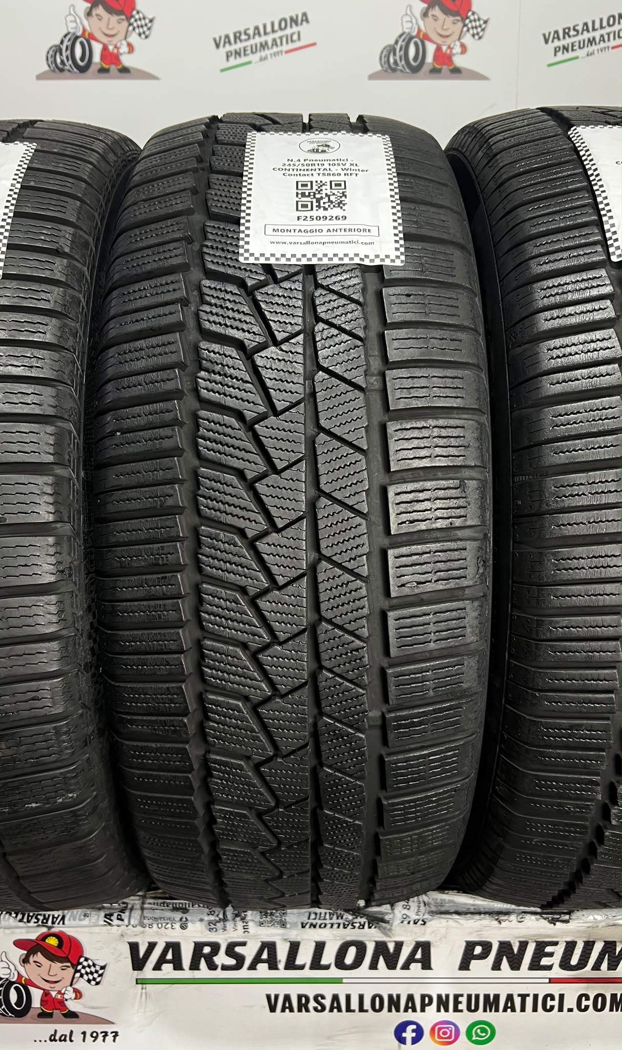 N.4 Pneumatici - 245/50R19 105V XL CONTINENTAL - Winter Contact TS860 RFT - immagine 2
