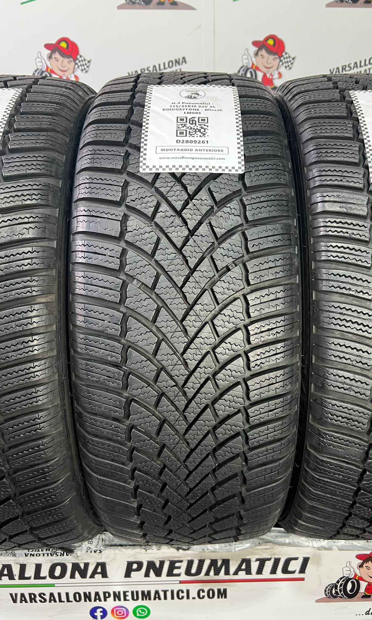 N.4 Pneumatici - 225/45R19 96V XL BRIDGESTONE - Blizzak LM005 - immagine 2