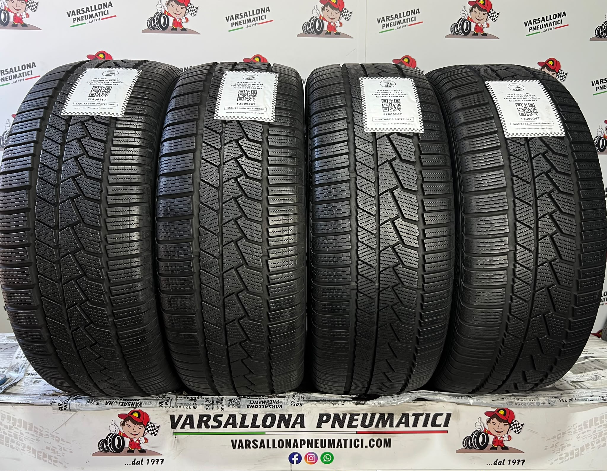 N.4 Pneumatici - 245/50R19 105V XL CONTINENTAL - Winter Contact TS860 RFT