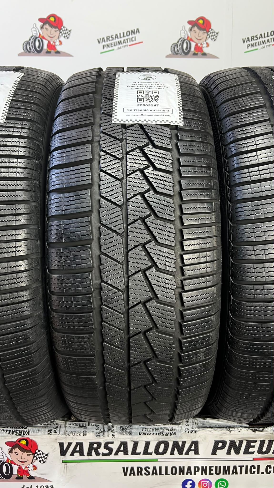 N.4 Pneumatici - 245/50R19 105V XL CONTINENTAL - Winter Contact TS860 RFT - immagine 2