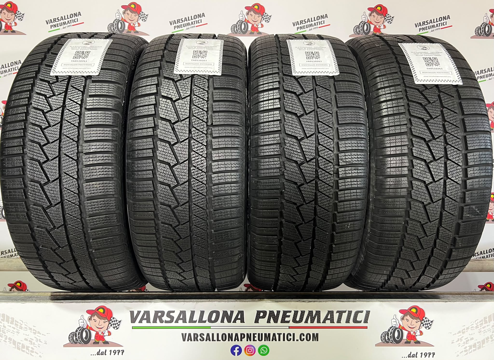 N.4 Pneumatici - 245/45R19 102H XL CONTINENTAL - Winter Contact TS860s