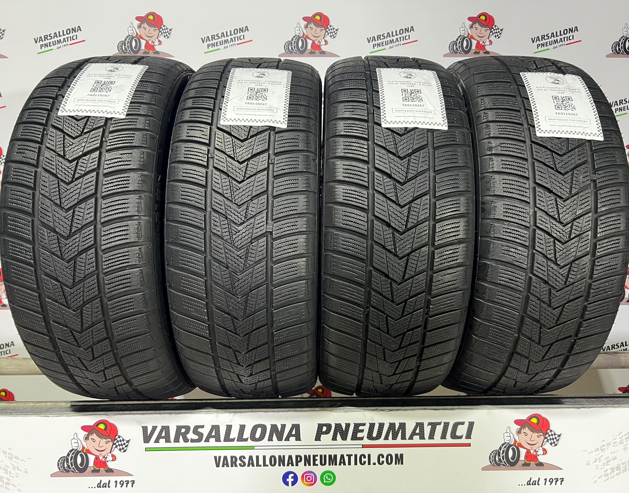 N.4 Pneumatici - 225/50R18 99V XL TRACMAX - X privilo S330