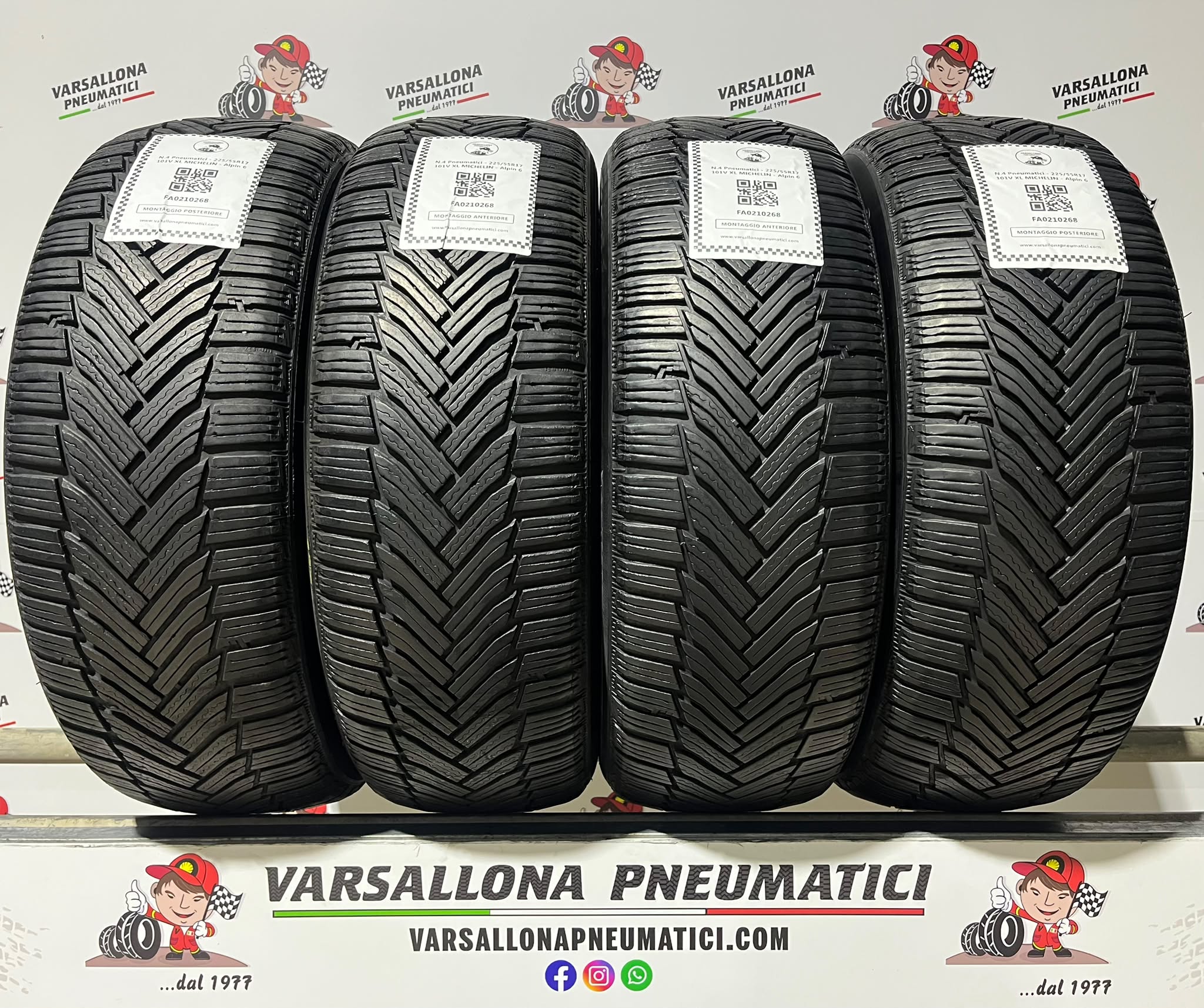 N.4 Pneumatici - 225/55R17 101V XL MICHELIN - Alpin 6