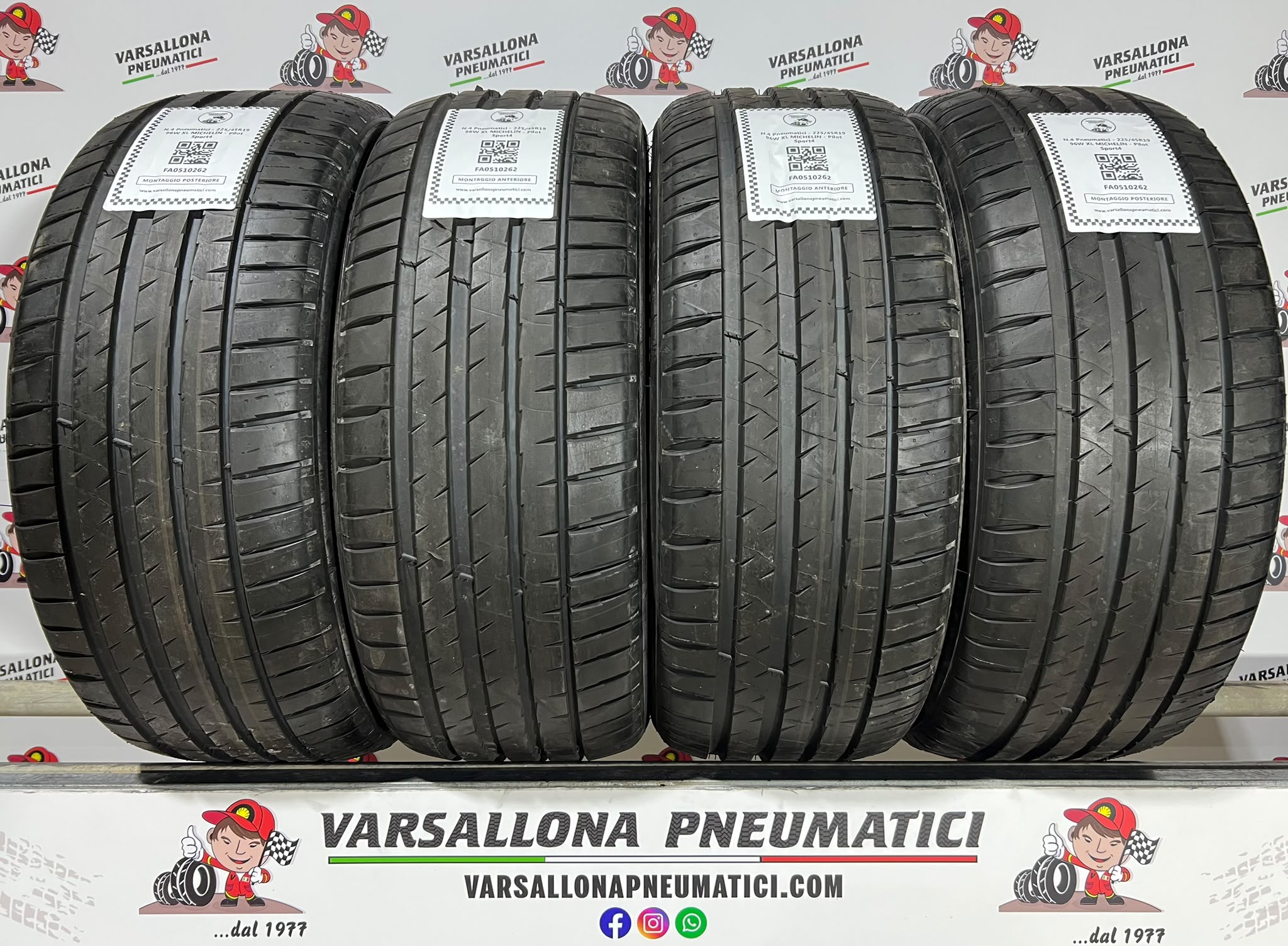 N.4 Pneumatici - 225/45R19 96W XL MICHELIN - Pilot Sport4