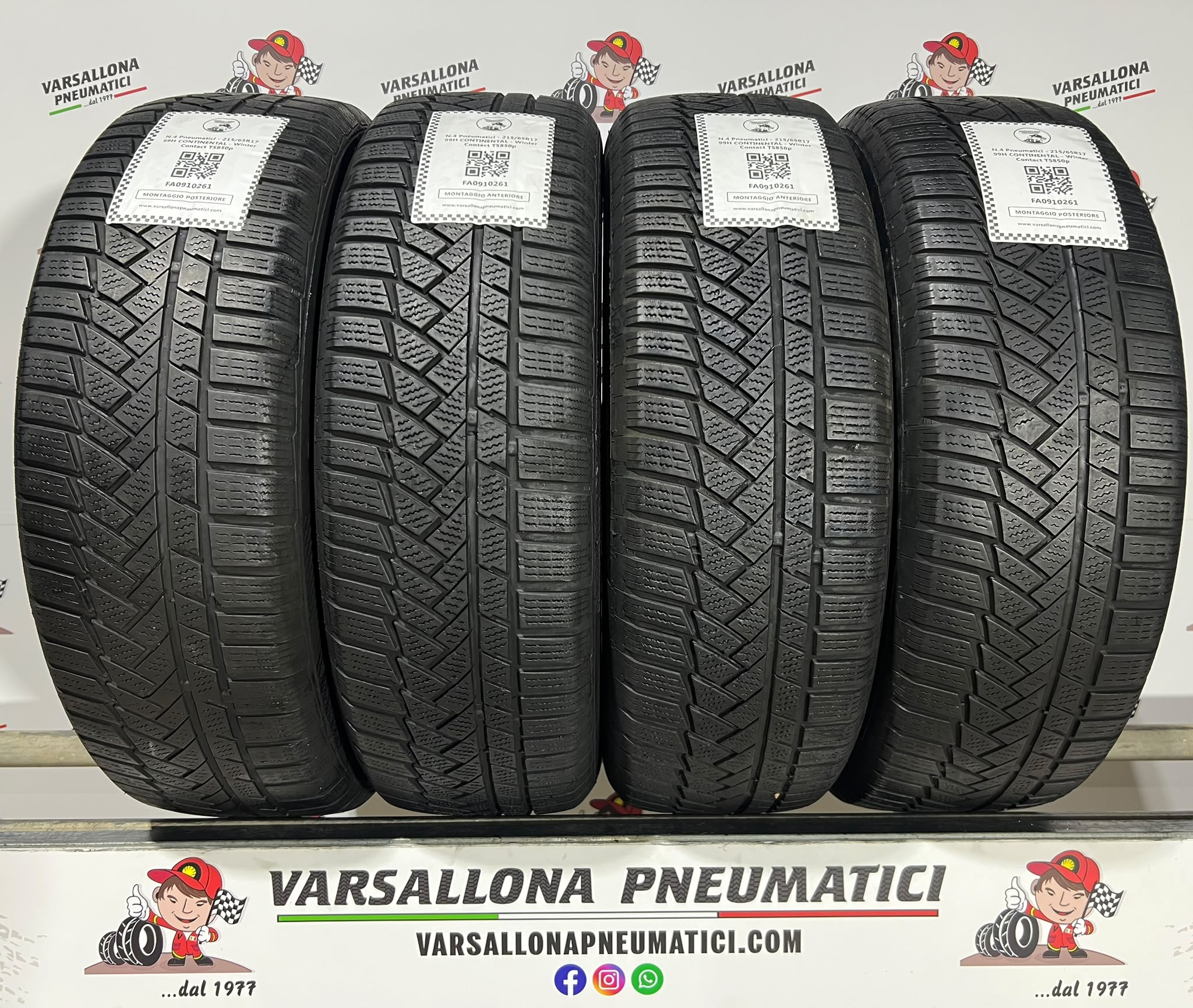 N.4 Pneumatici - 215/65R17 99H CONTINENTAL - Winter Contact TS850p